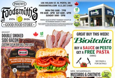 Foodsmiths Flyer August 20 to 27