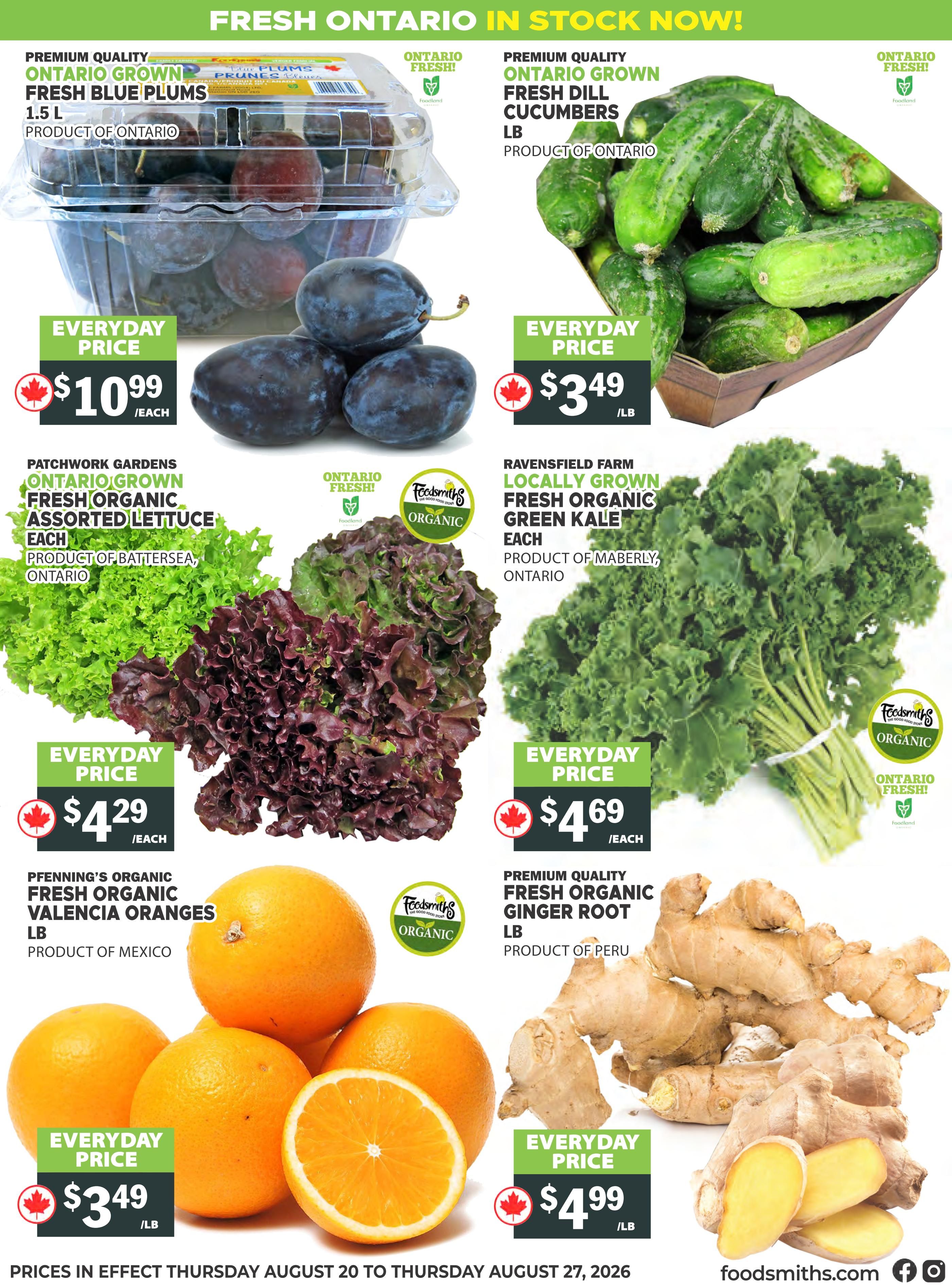 Foodsmiths Flyer August 20 to 27