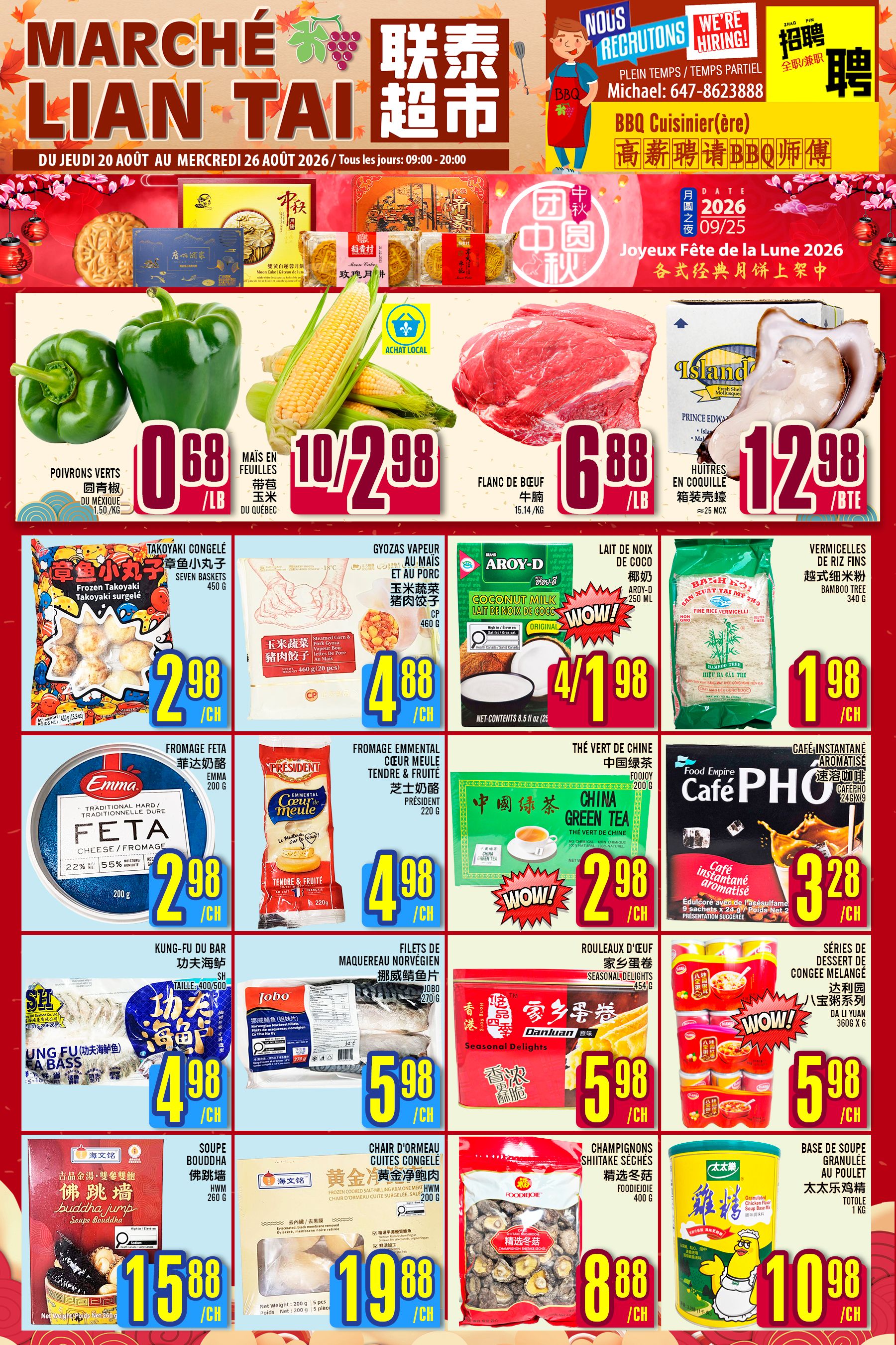 Marche Lian Tai Flyer August 20 to 26
