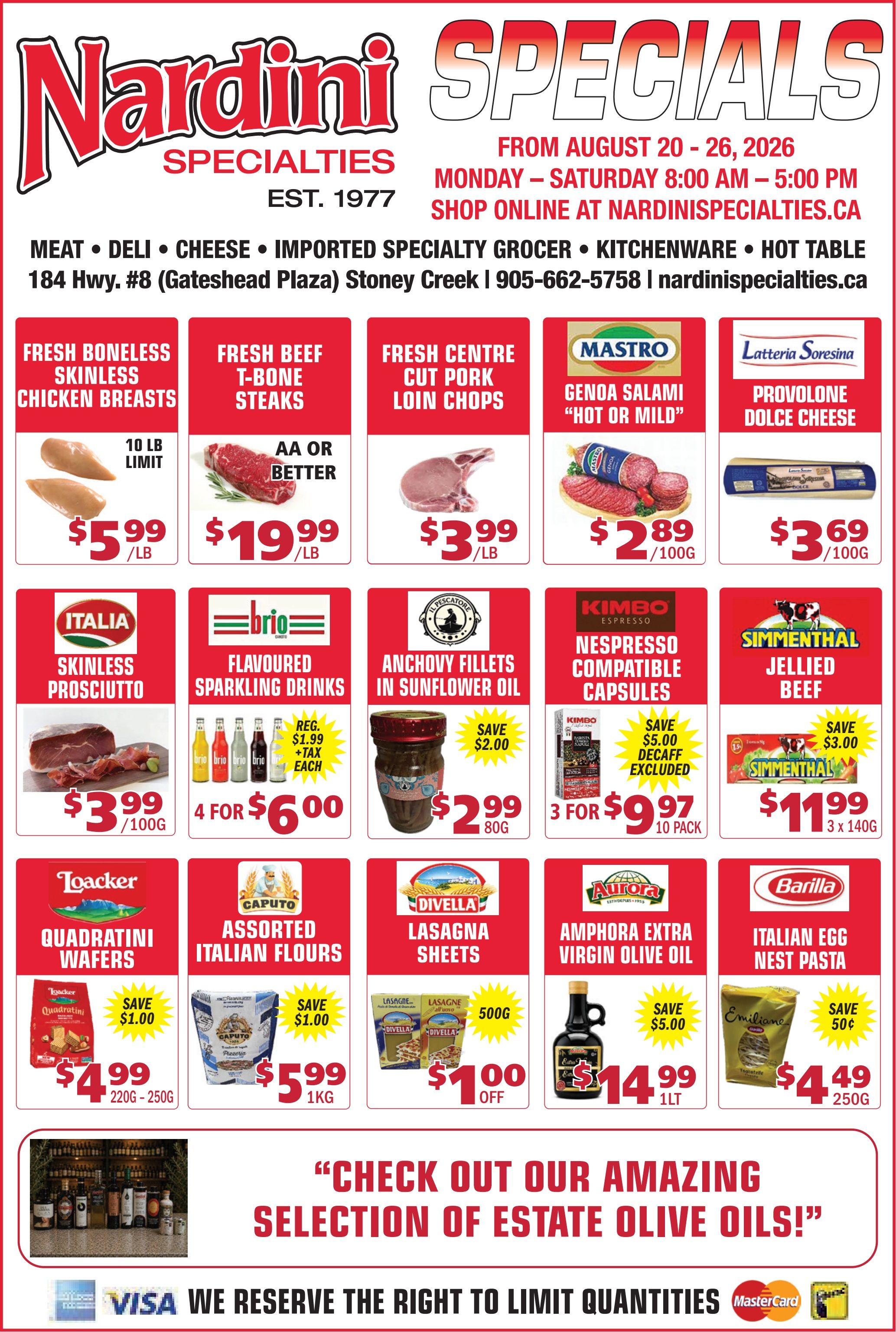 Nardini Specialties Flyer August 20 to 26