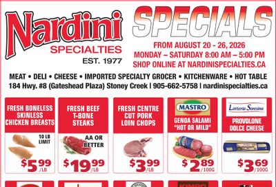 Nardini Specialties Flyer August 20 to 26