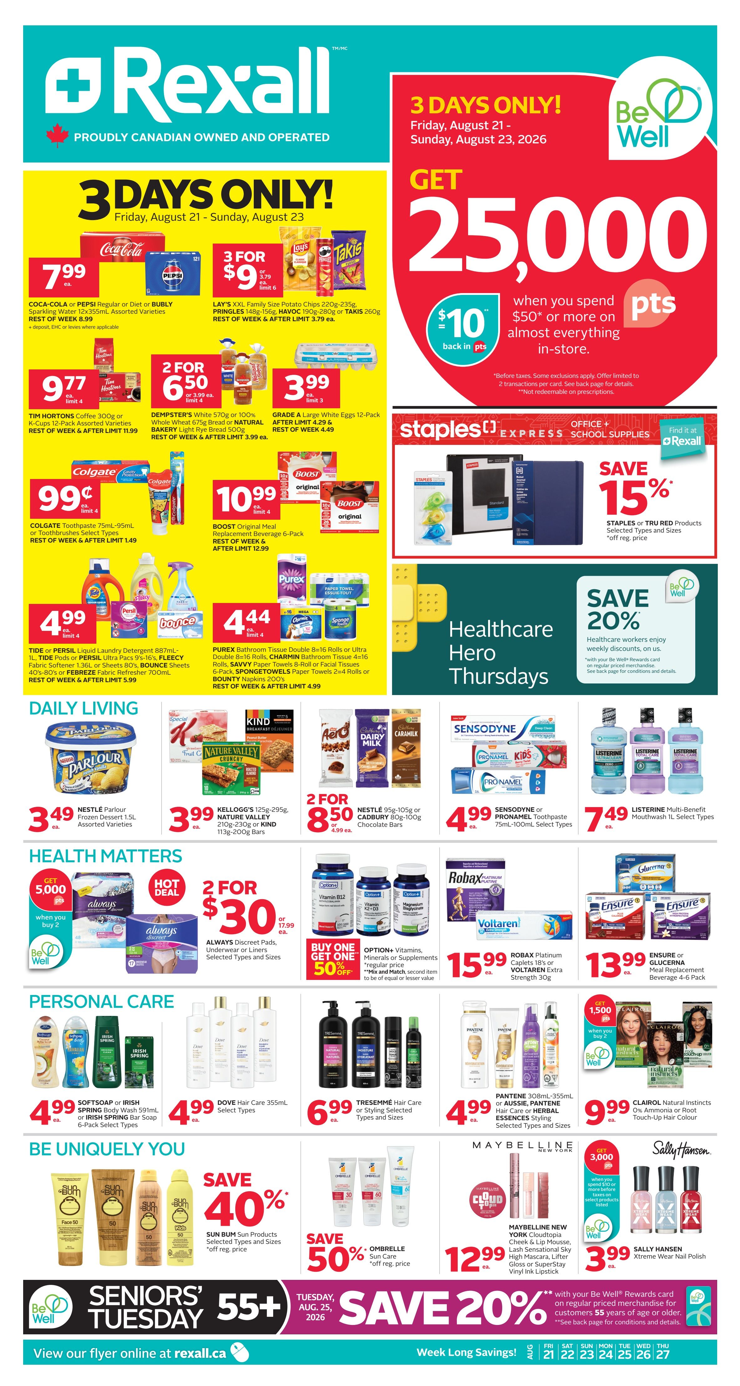Rexall (AB, SK, MB) Flyer August 21 to 27