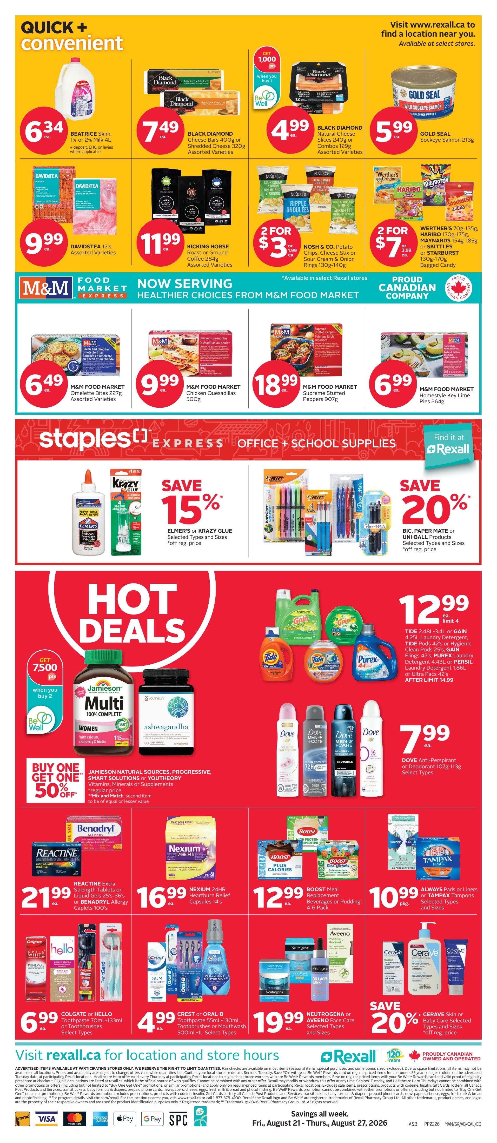 Rexall (AB, SK, MB) Flyer August 21 to 27