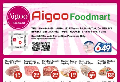 Aigoo Foodmart Flyer August 21 to 27
