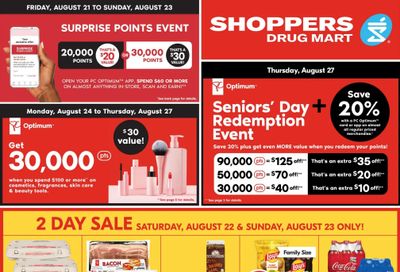 Shoppers Drug Mart (Atlantic) Flyer August 22 to 27