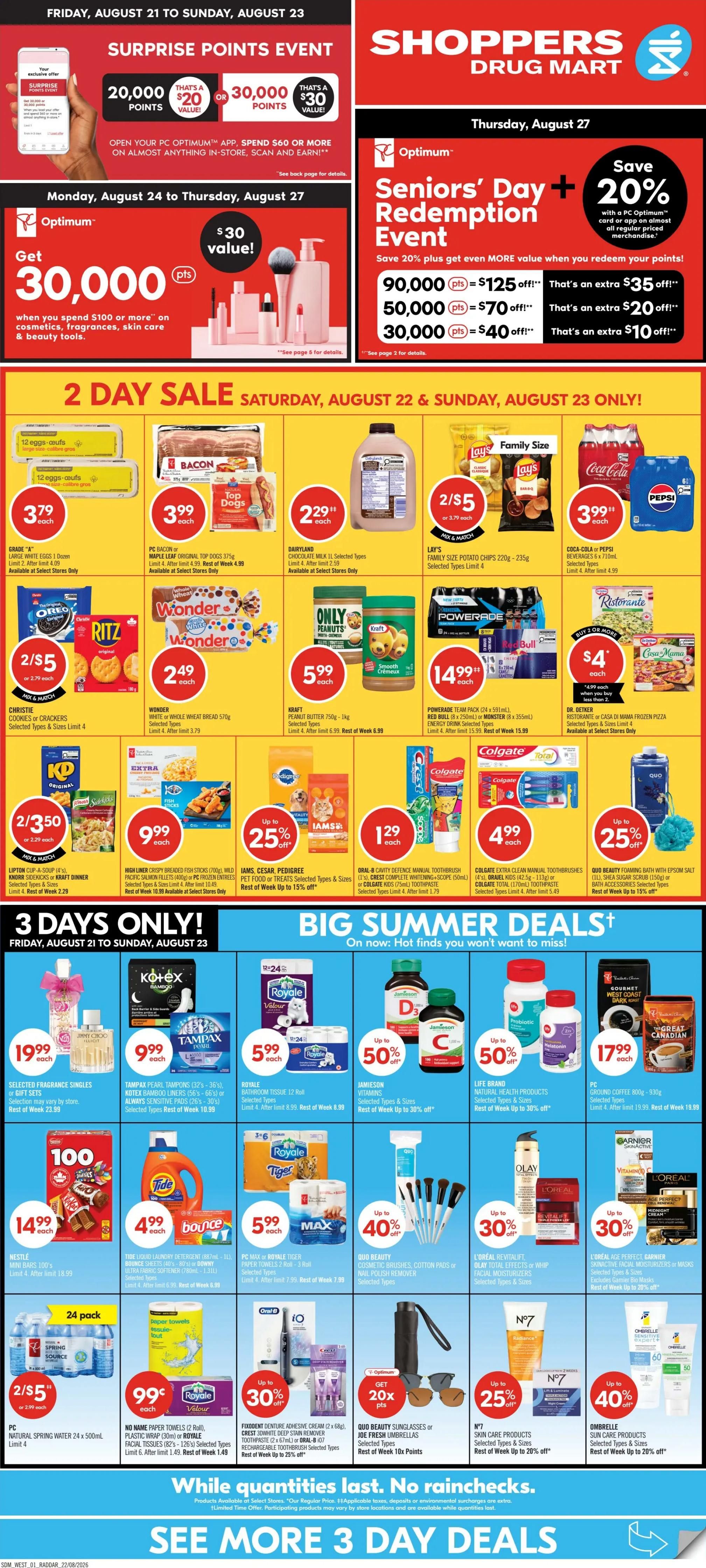 Shoppers Drug Mart (West) Flyer August 22 to 27