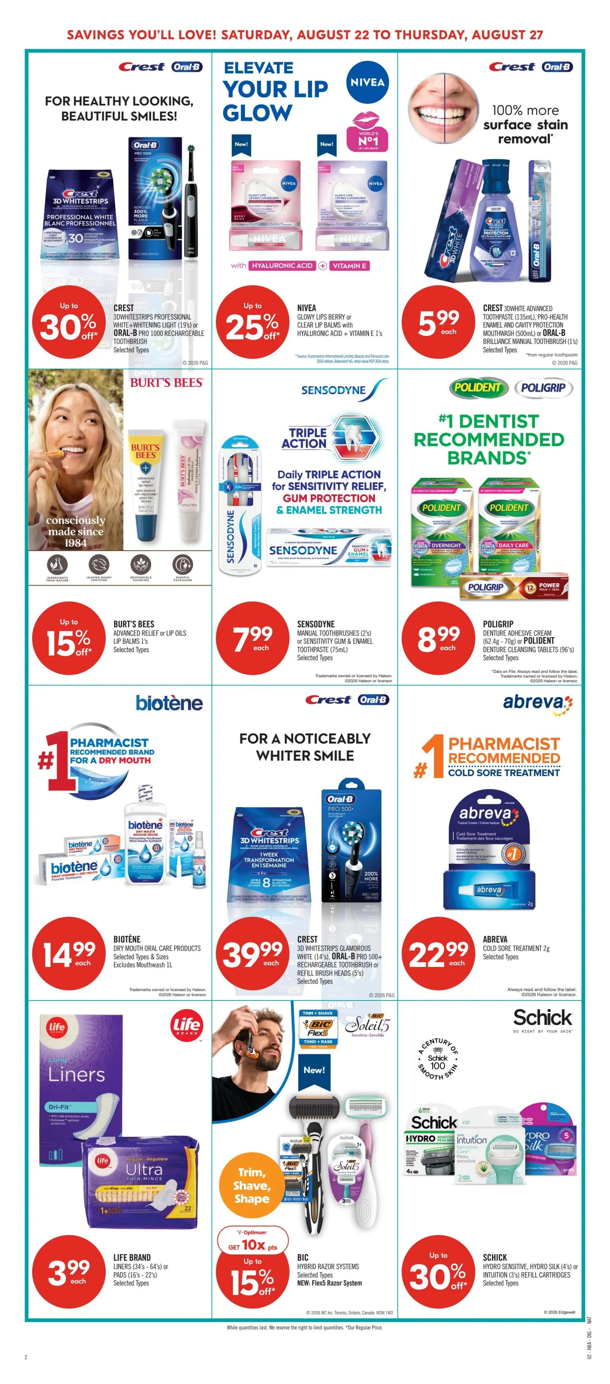 Shoppers Drug Mart (West) Flyer August 22 to 27