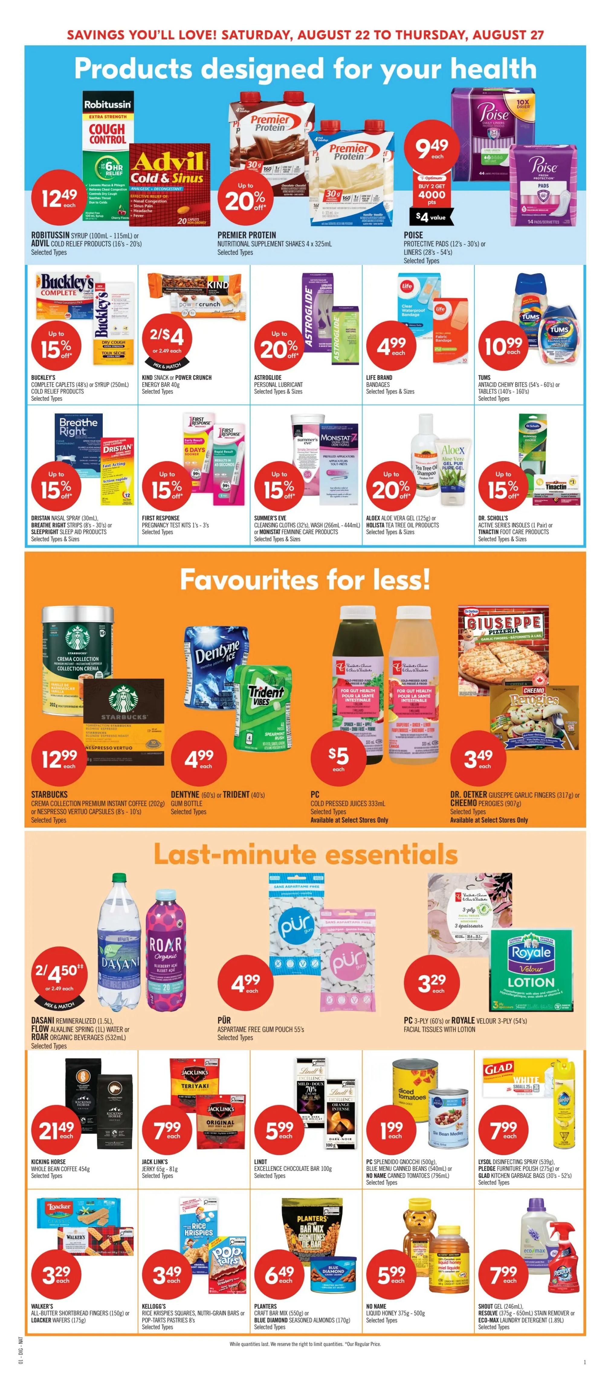 Shoppers Drug Mart (West) Flyer August 22 to 27