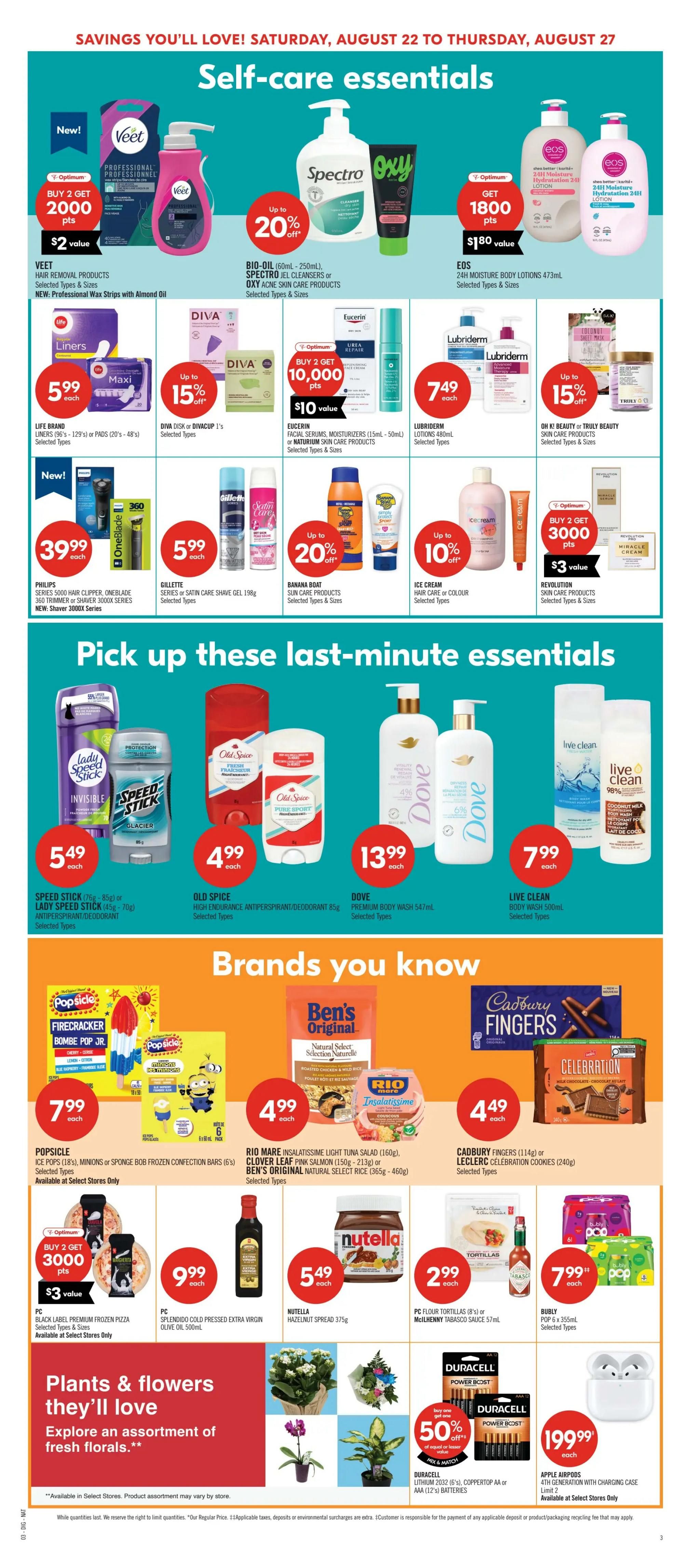 Shoppers Drug Mart (West) Flyer August 22 to 27