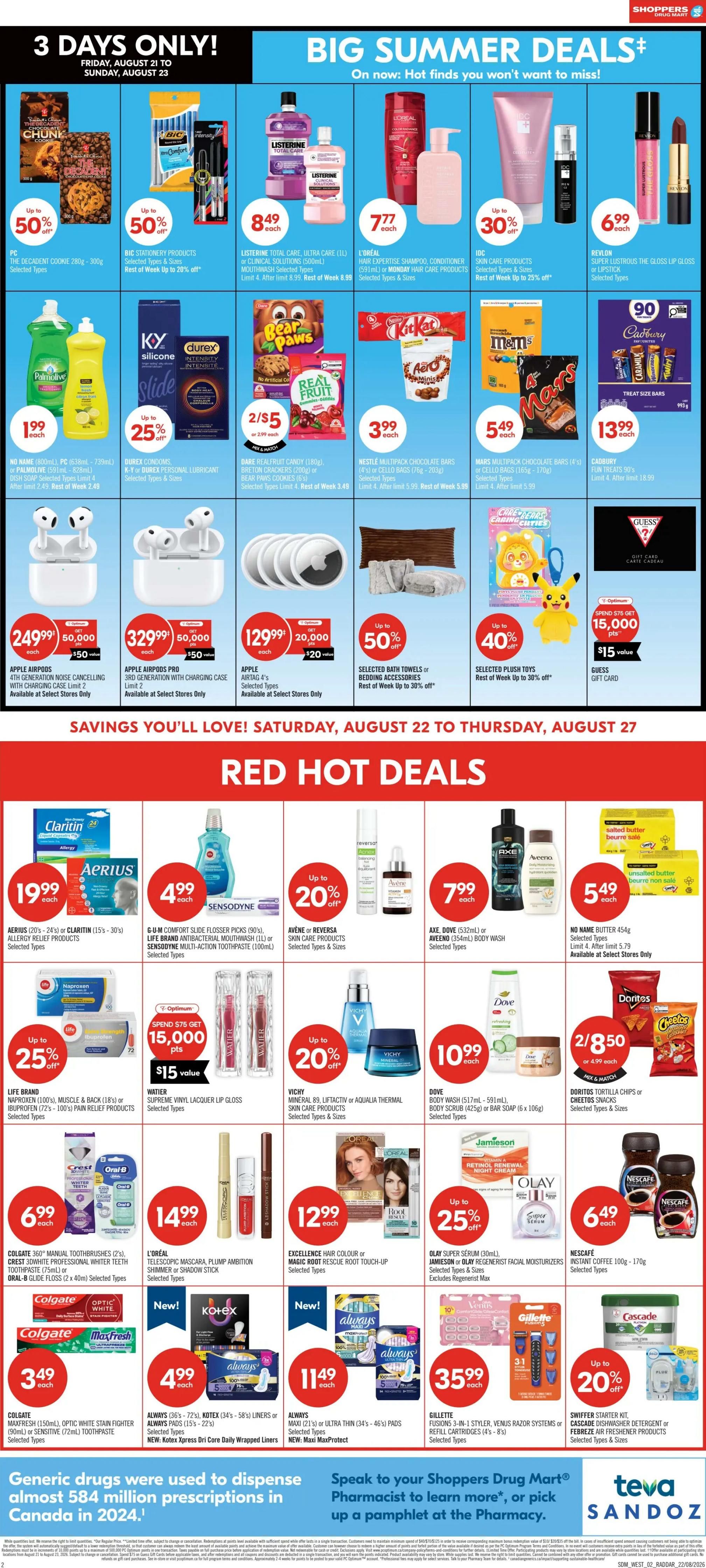 Shoppers Drug Mart (West) Flyer August 22 to 27