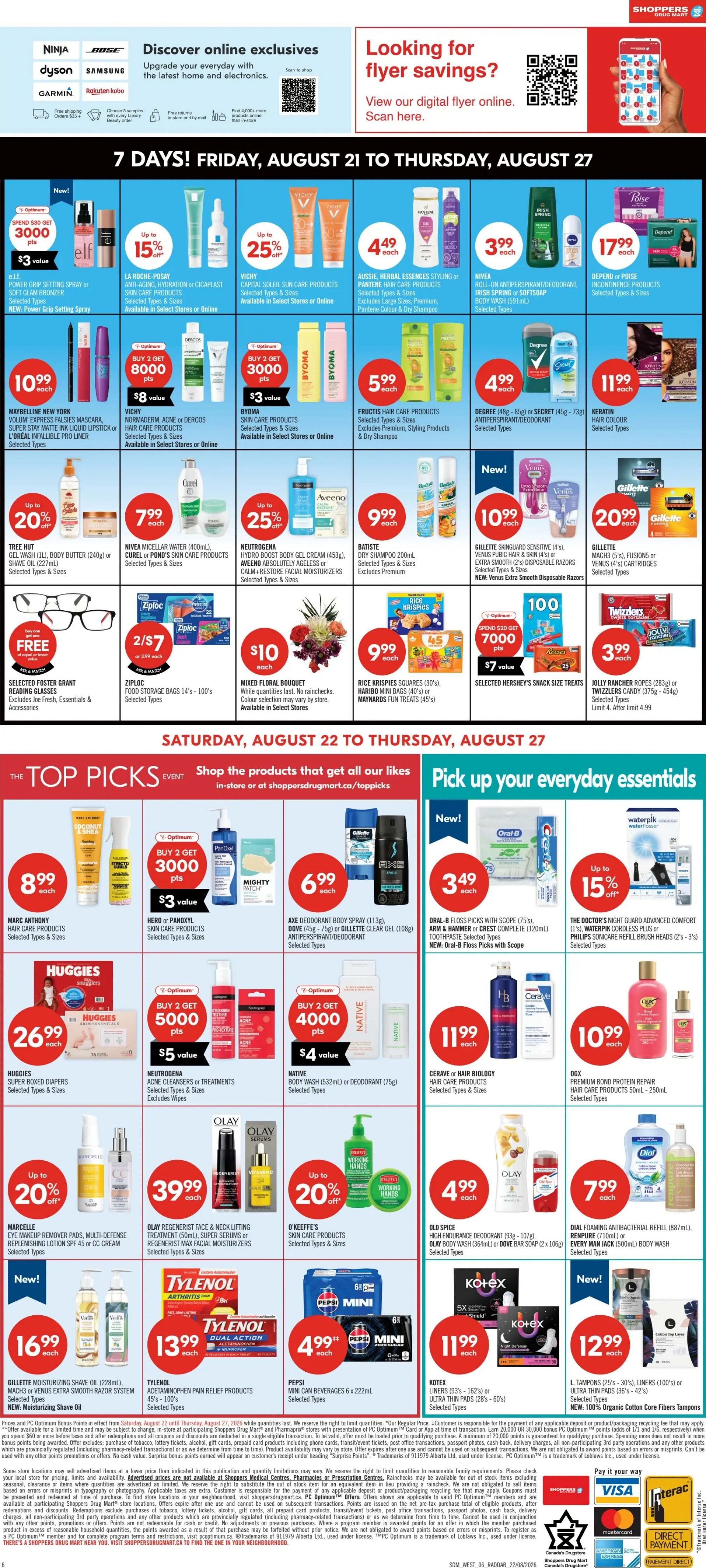 Shoppers Drug Mart (West) Flyer August 22 to 27