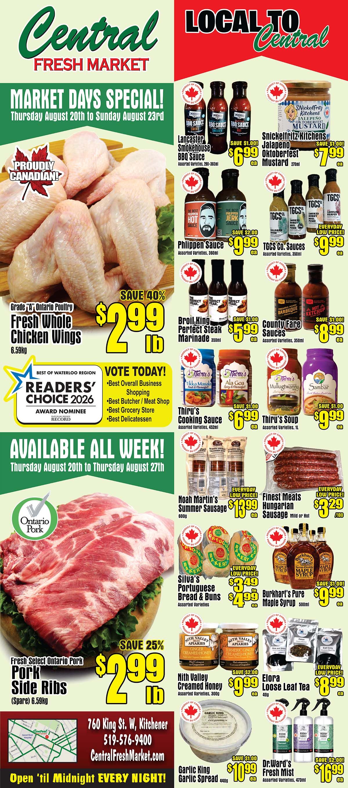 Central Fresh Market Flyer August 20 to 27