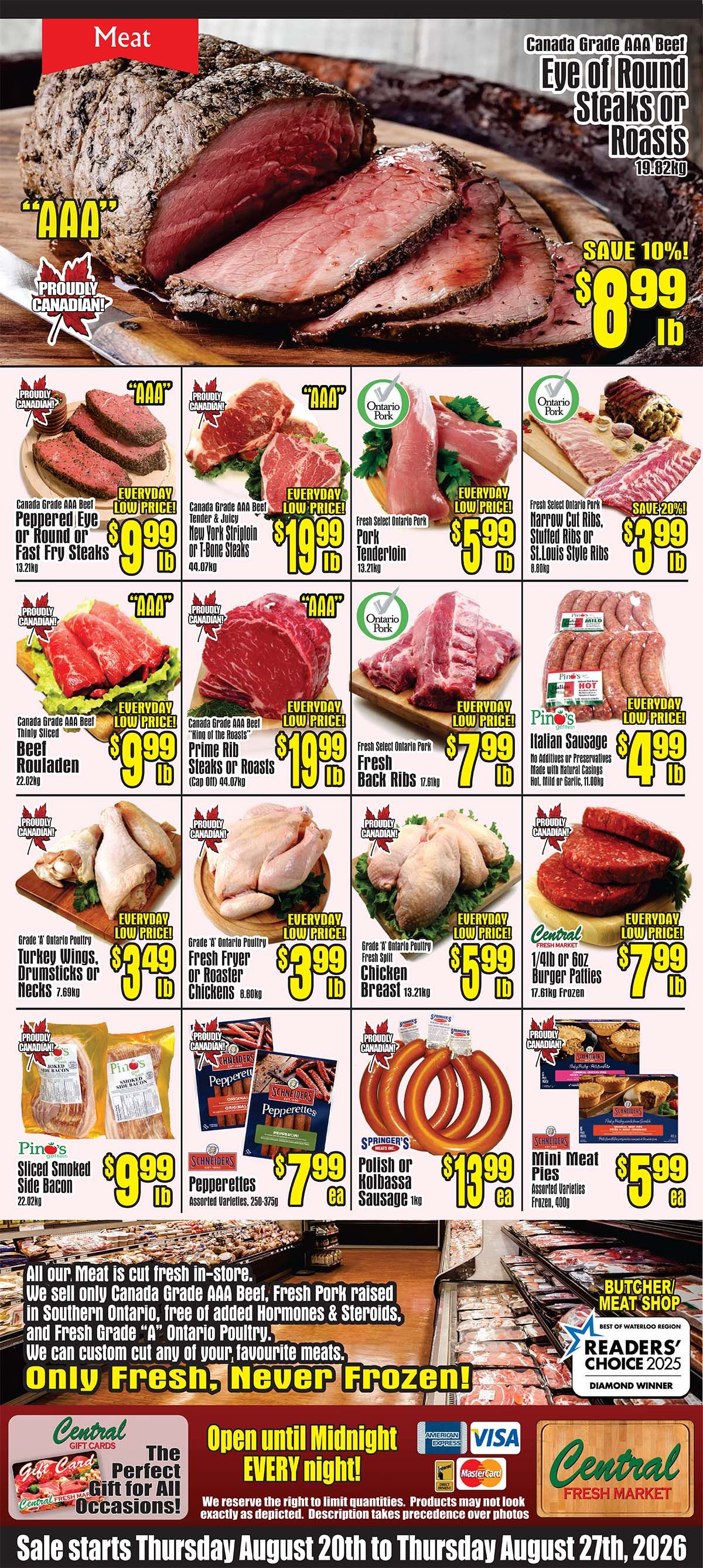 Central Fresh Market Flyer August 20 to 27