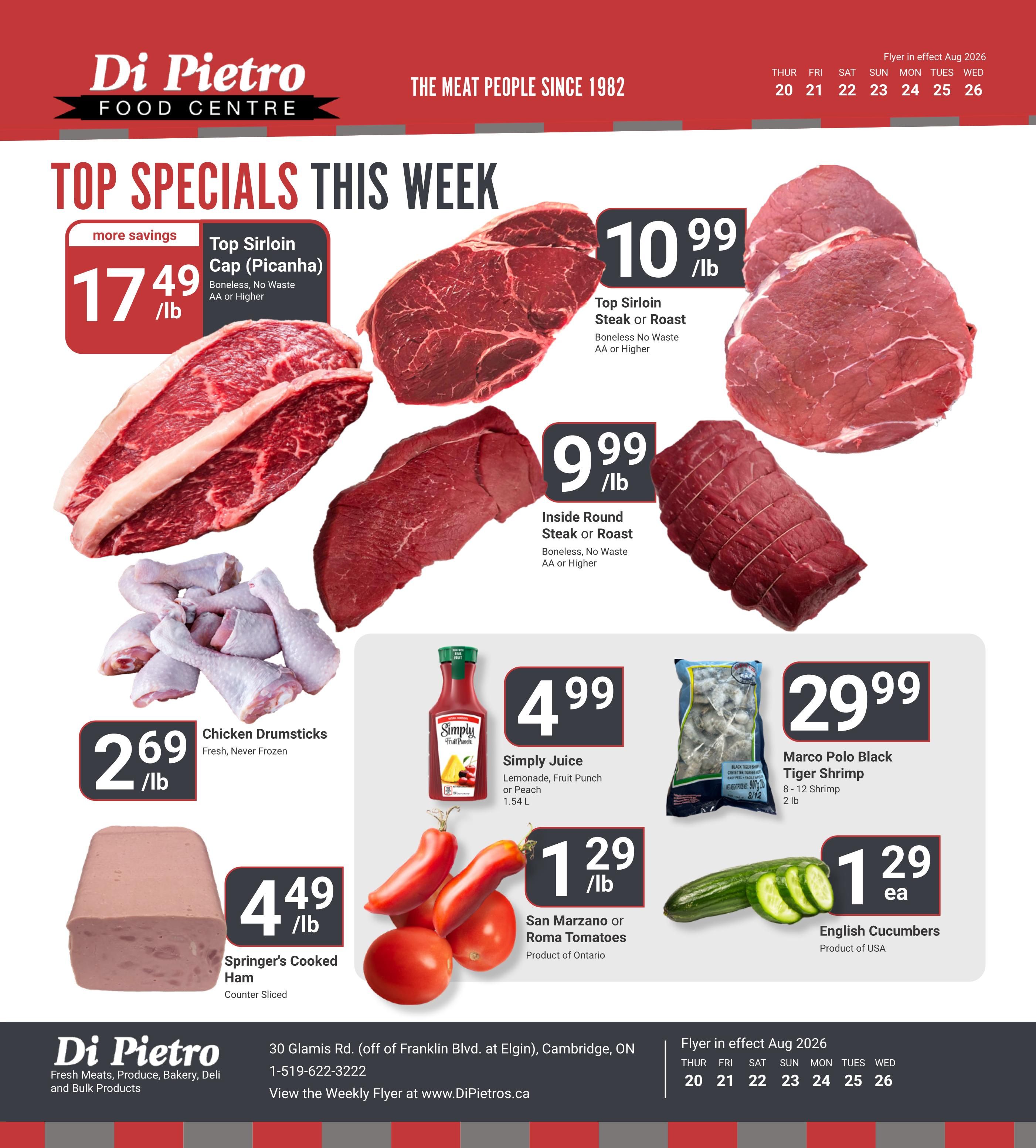 Di Pietro Food Centre Flyer August 20 to 26