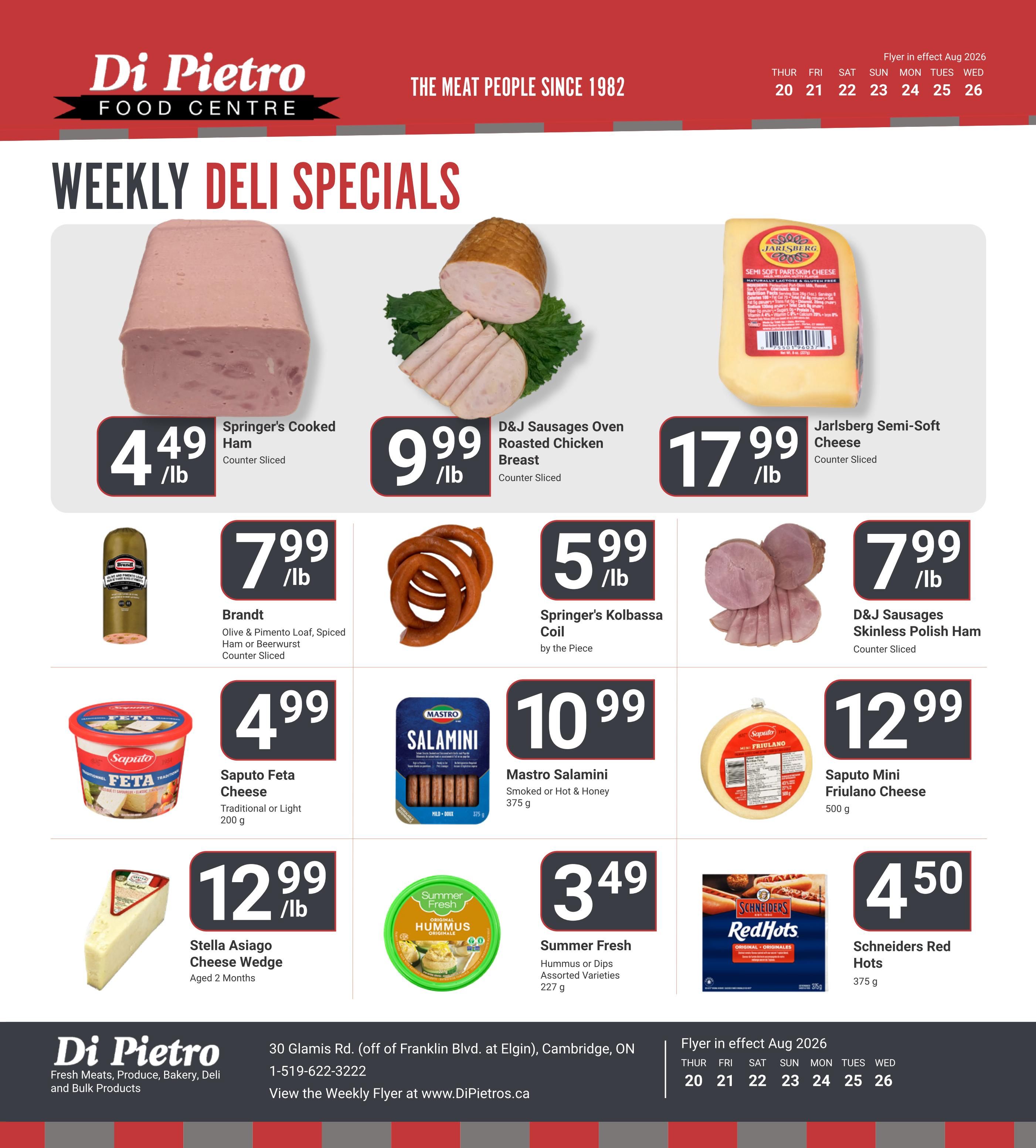 Di Pietro Food Centre Flyer August 20 to 26