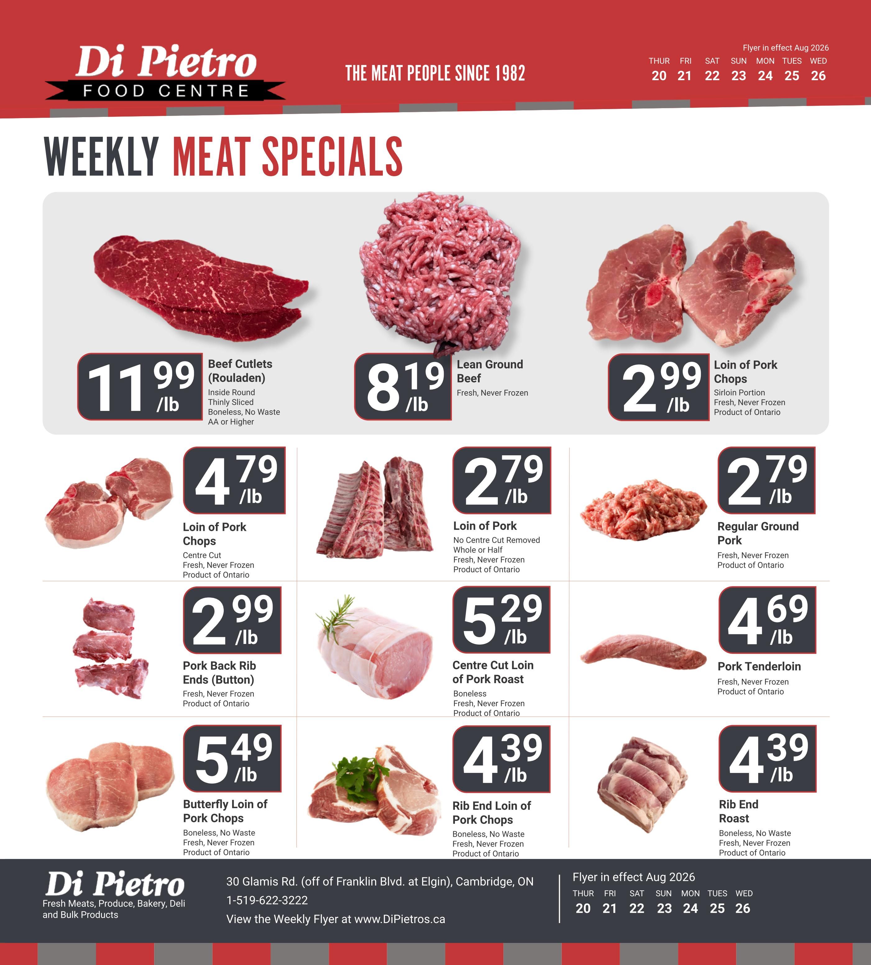 Di Pietro Food Centre Flyer August 20 to 26