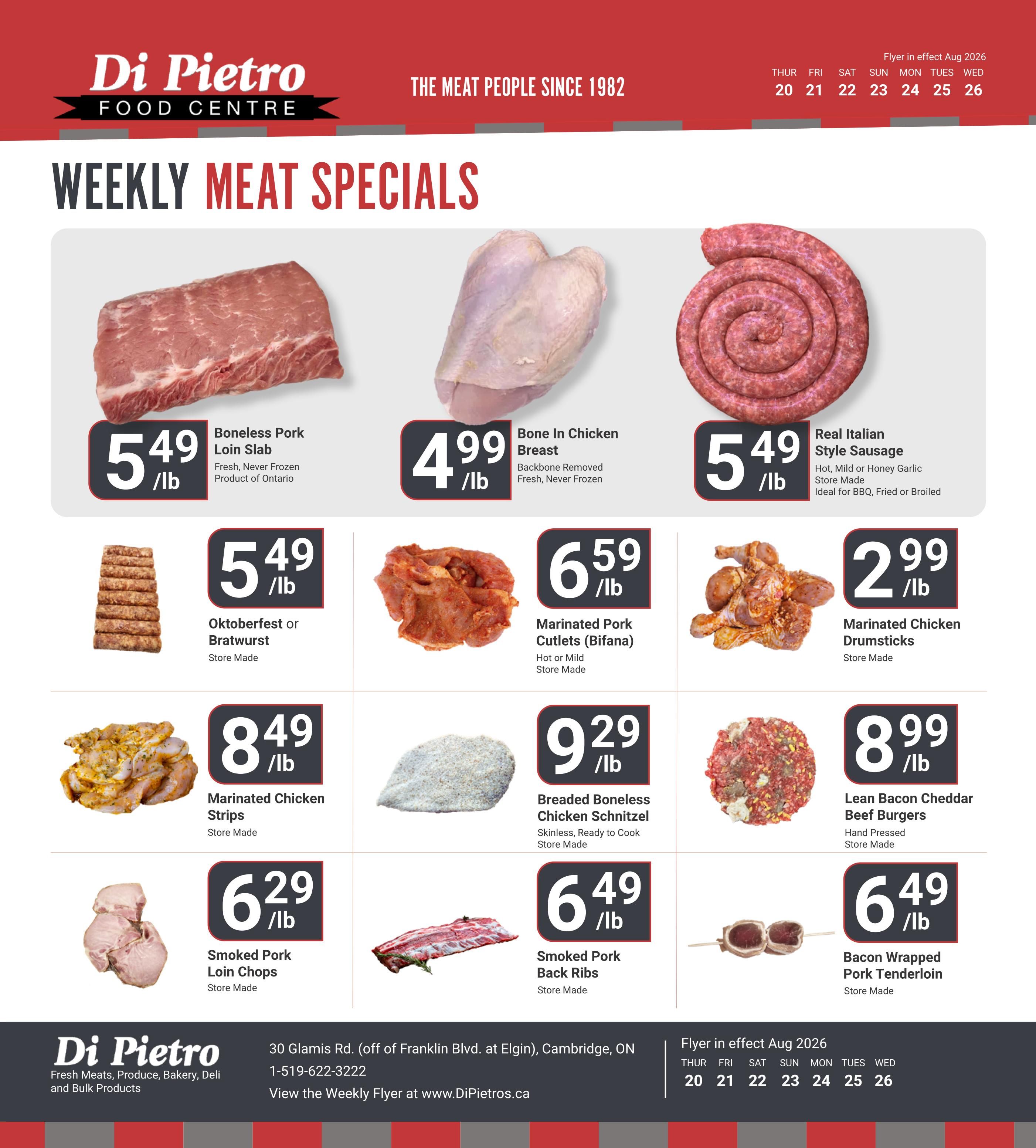 Di Pietro Food Centre Flyer August 20 to 26
