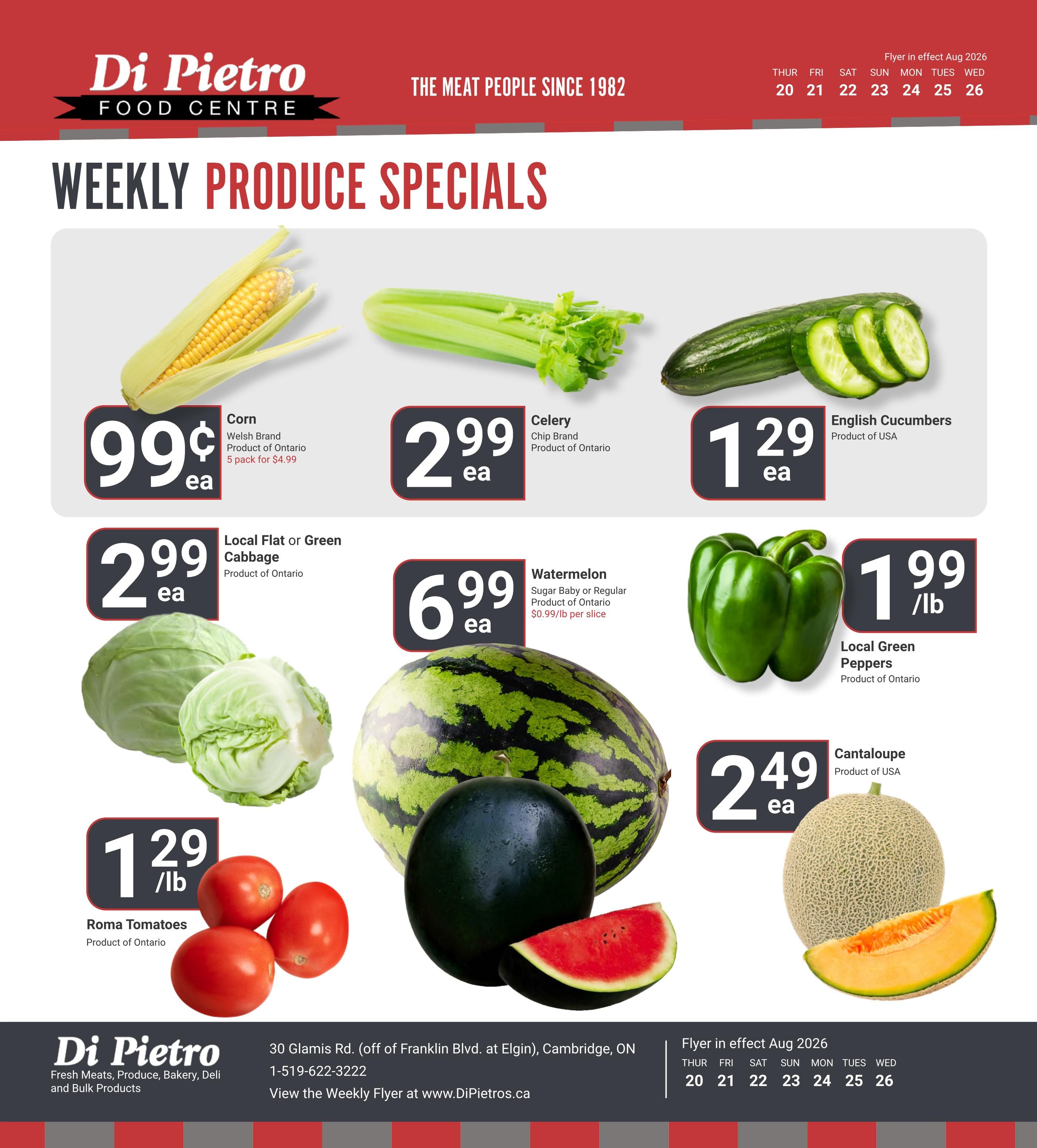 Di Pietro Food Centre Flyer August 20 to 26