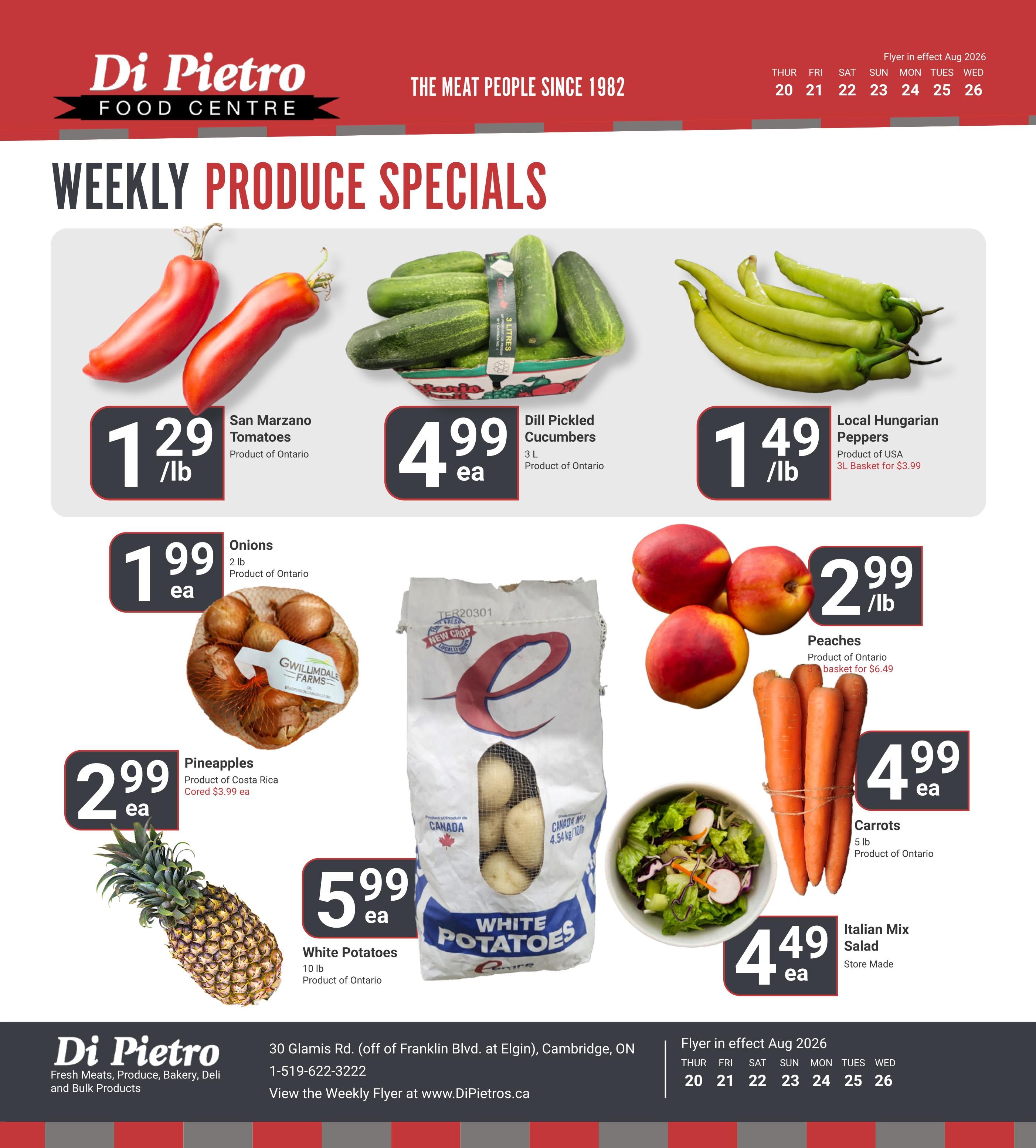 Di Pietro Food Centre Flyer August 20 to 26