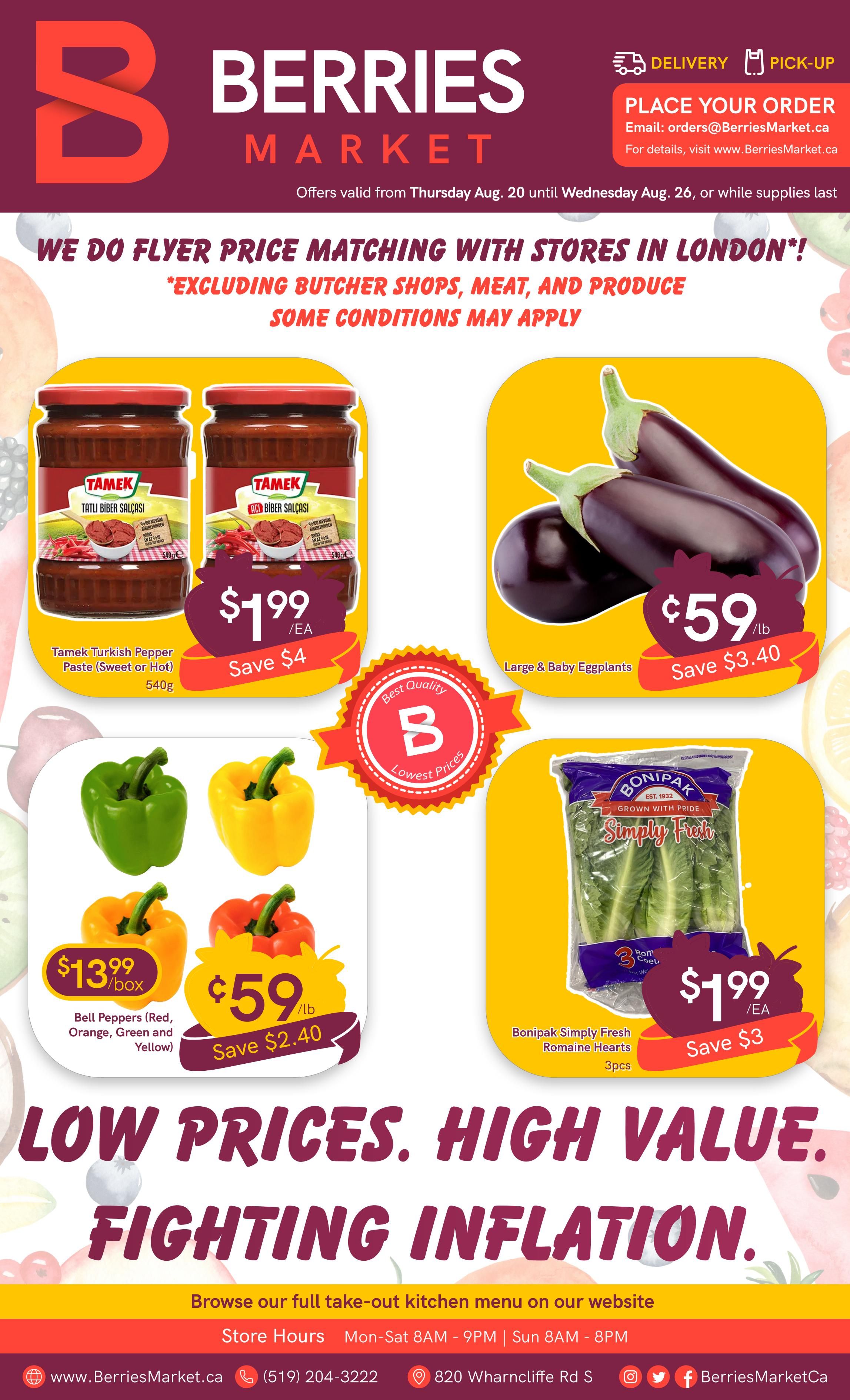 Berries Market Flyer August 20 to 26