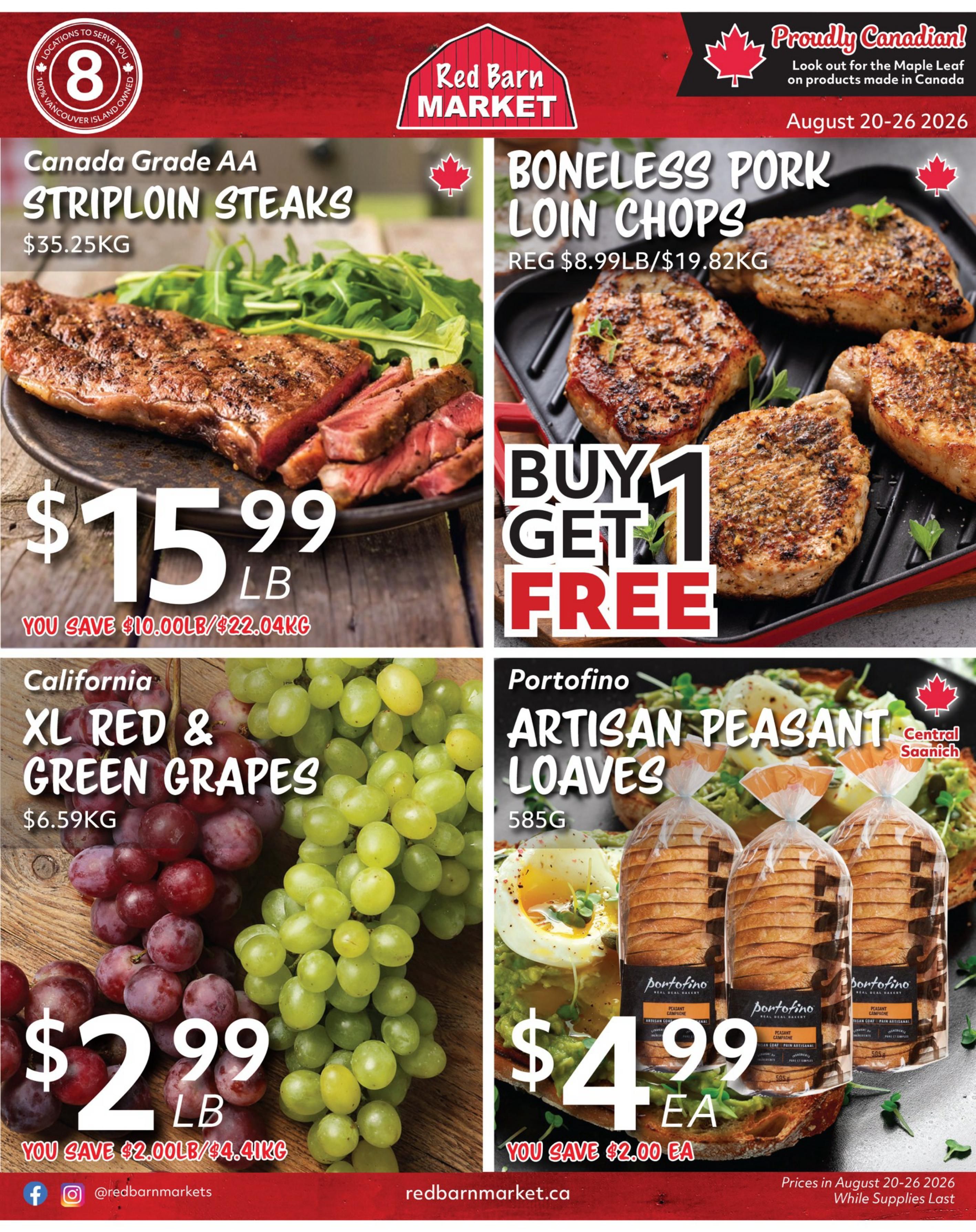 Red Barn Market Flyer August 20 to 26