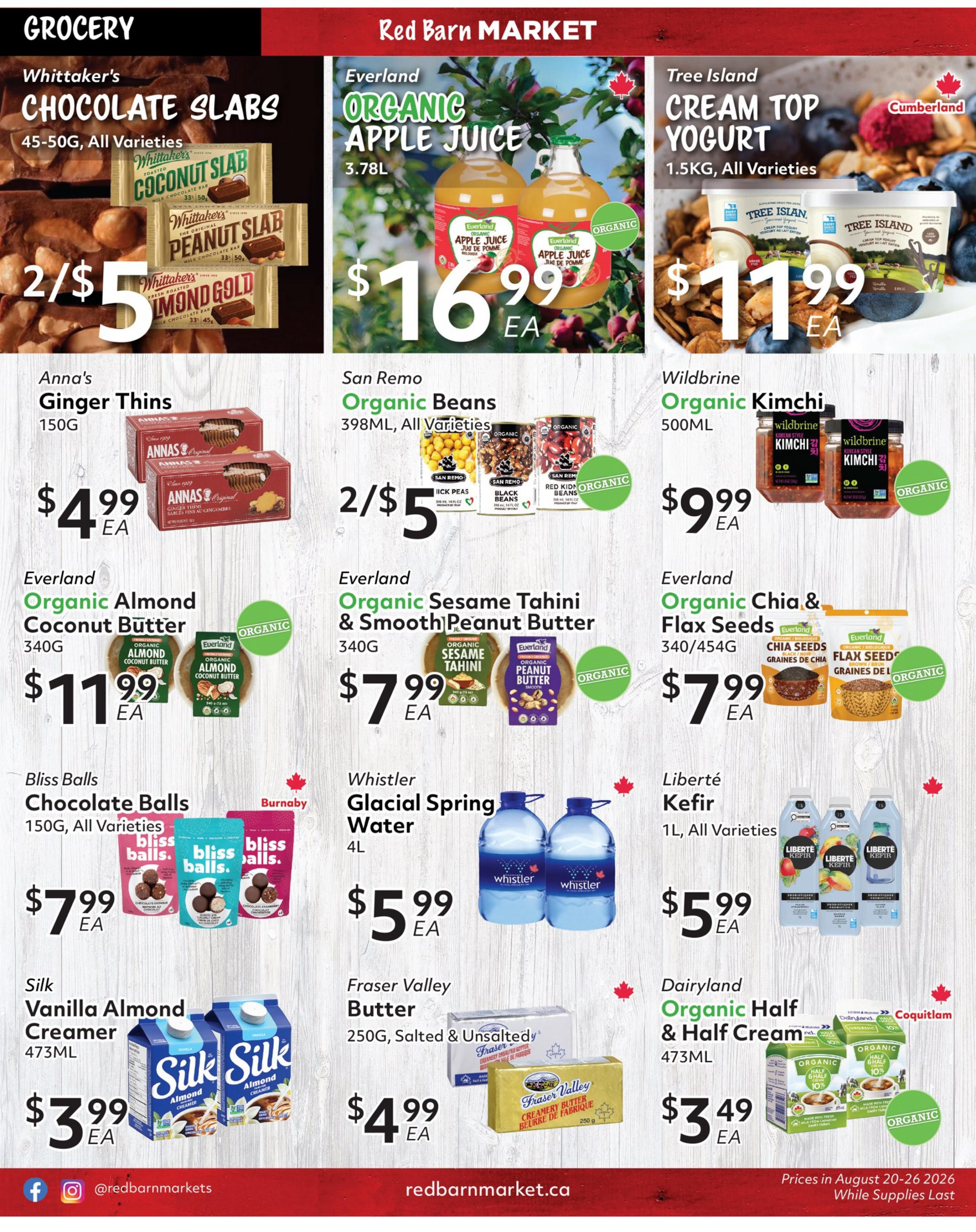 Red Barn Market Flyer August 20 to 26