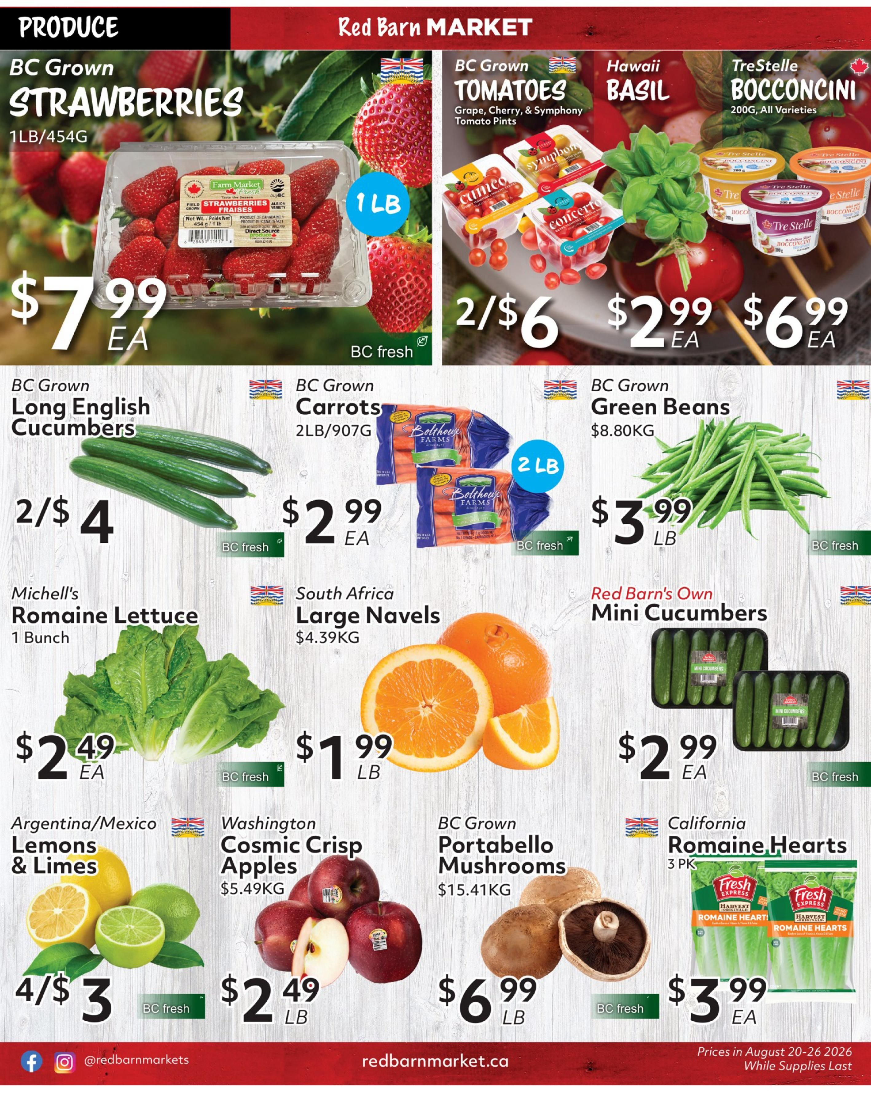 Red Barn Market Flyer August 20 to 26