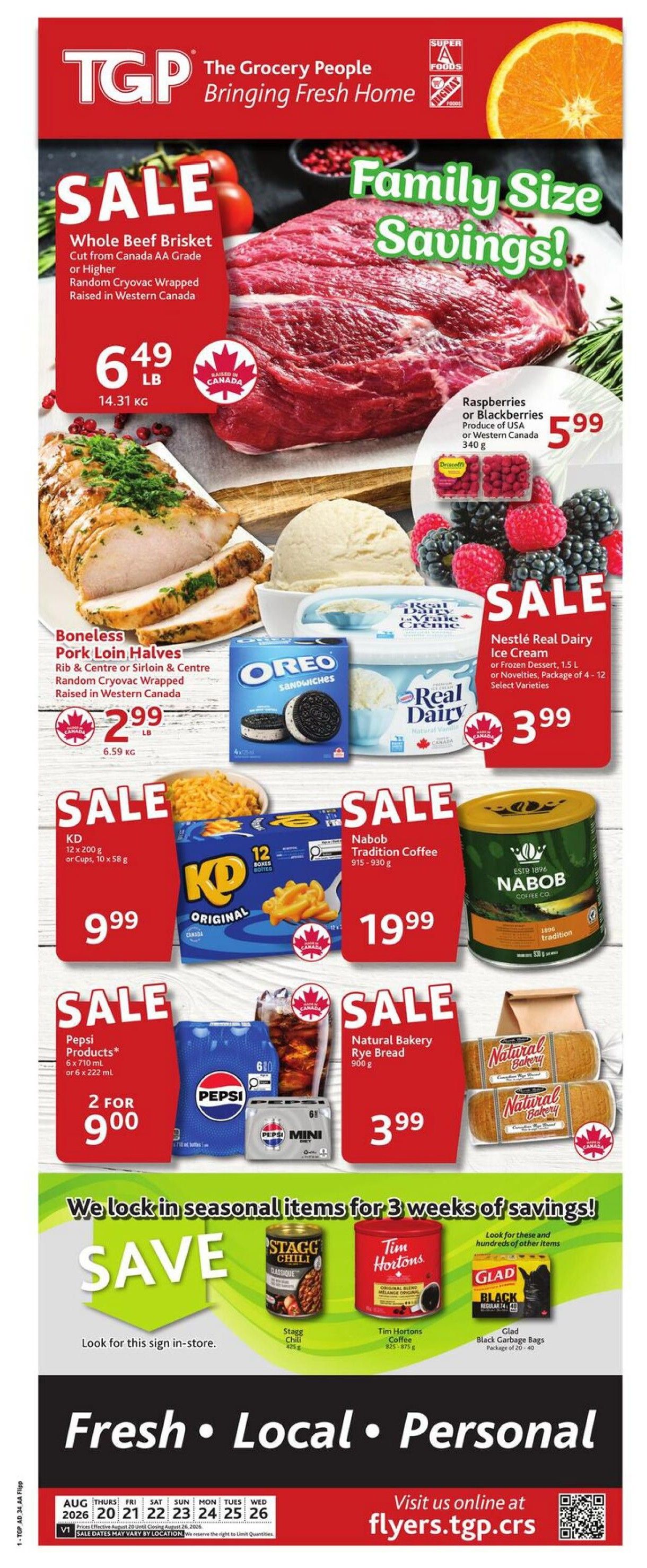 TGP The Grocery People Flyer August 20 to 26