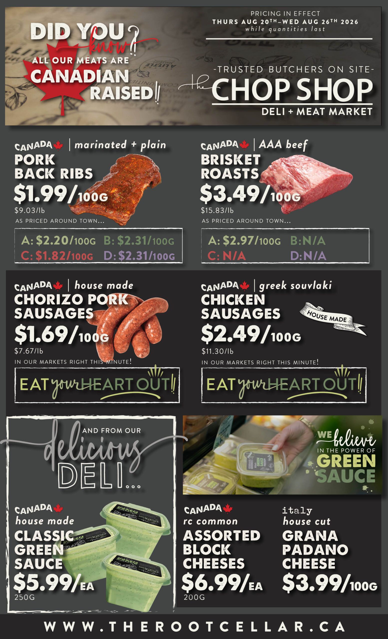 The Root Cellar Flyer August 20 to 26