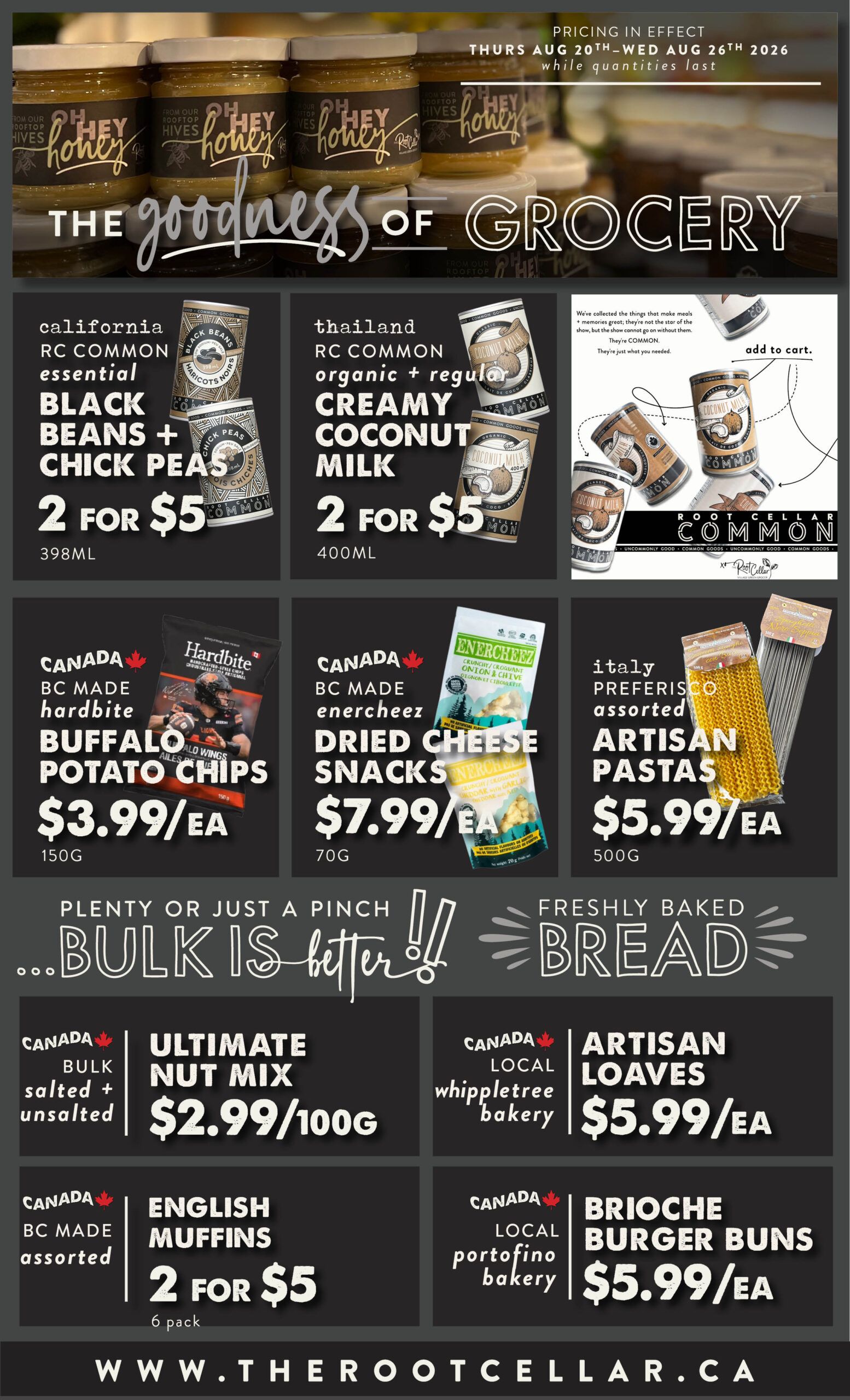The Root Cellar Flyer August 20 to 26