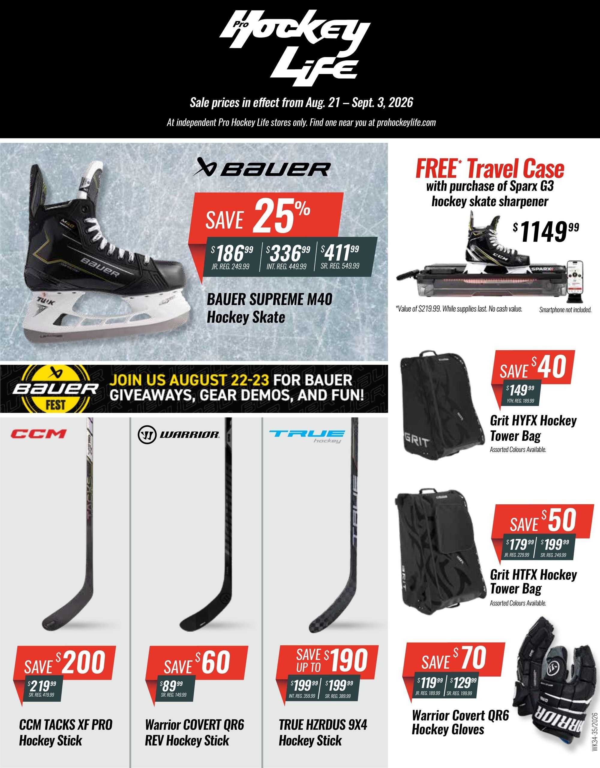 Pro Hockey Life Flyer August 21 to September 3