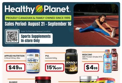 Healthy Planet Flyer August 20 to September 16
