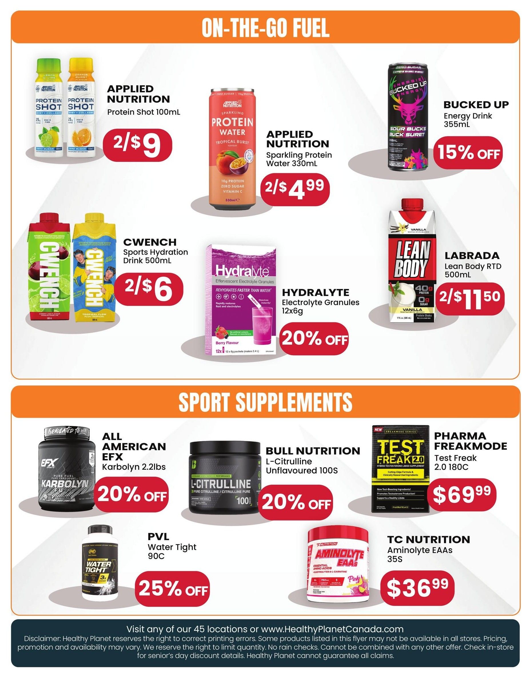 Healthy Planet Flyer August 20 to September 16