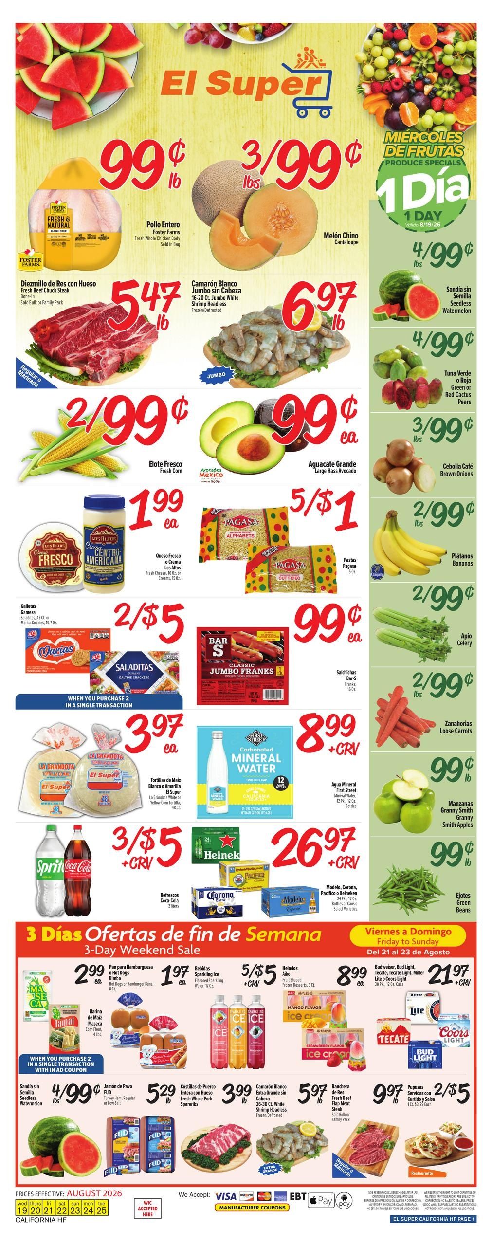 El Super (Alpine Area, CA) Weekly Ad August 19 - 25, 2026