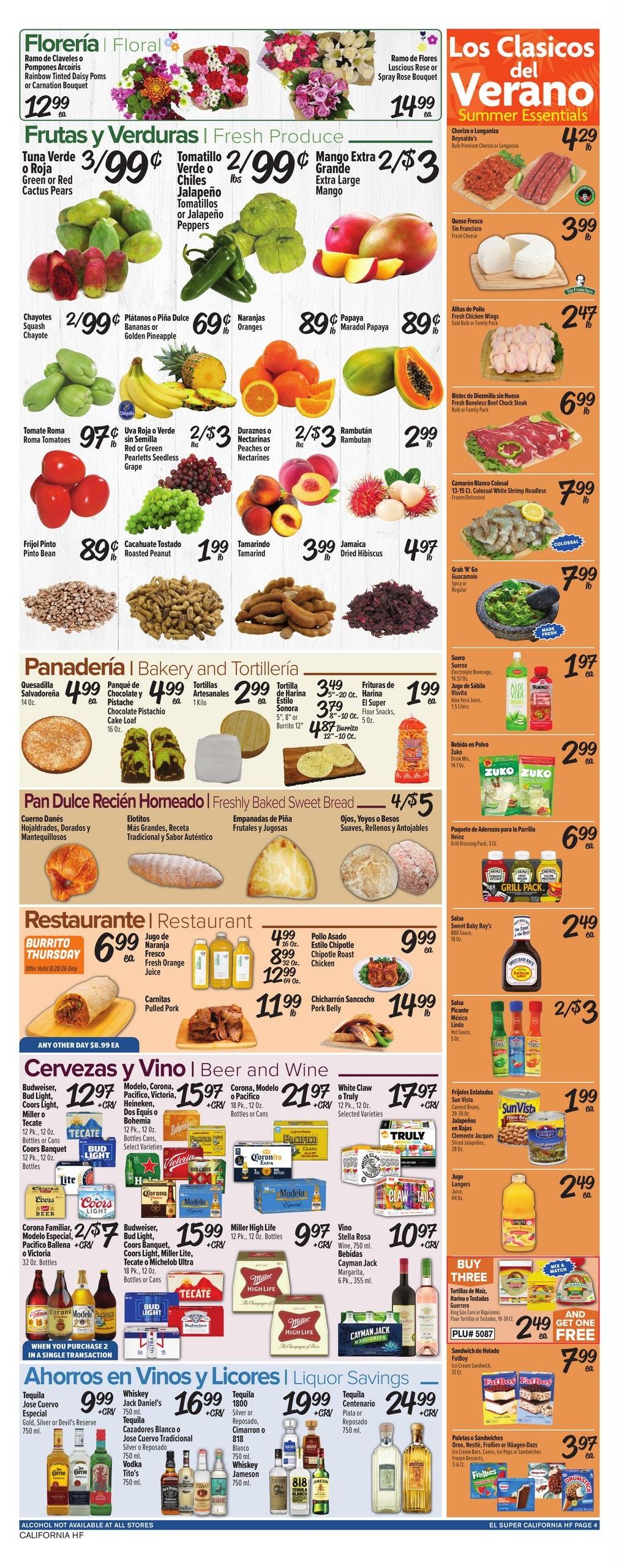 El Super (Alpine Area, CA) Weekly Ad August 19 - 25, 2026
