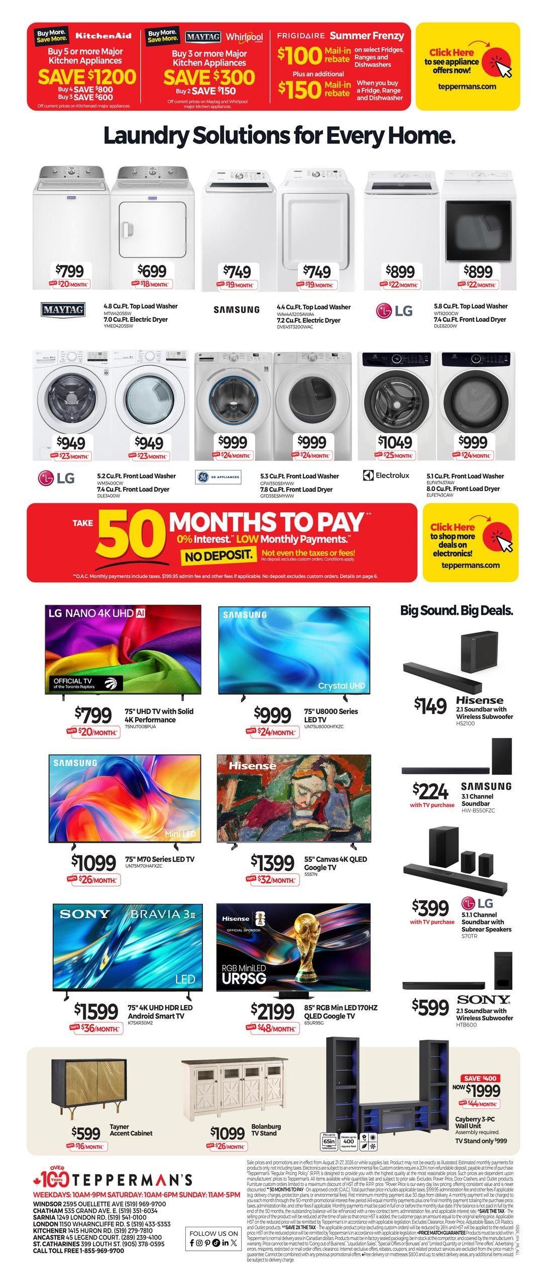 Tepperman's Flyer August 21 to 27