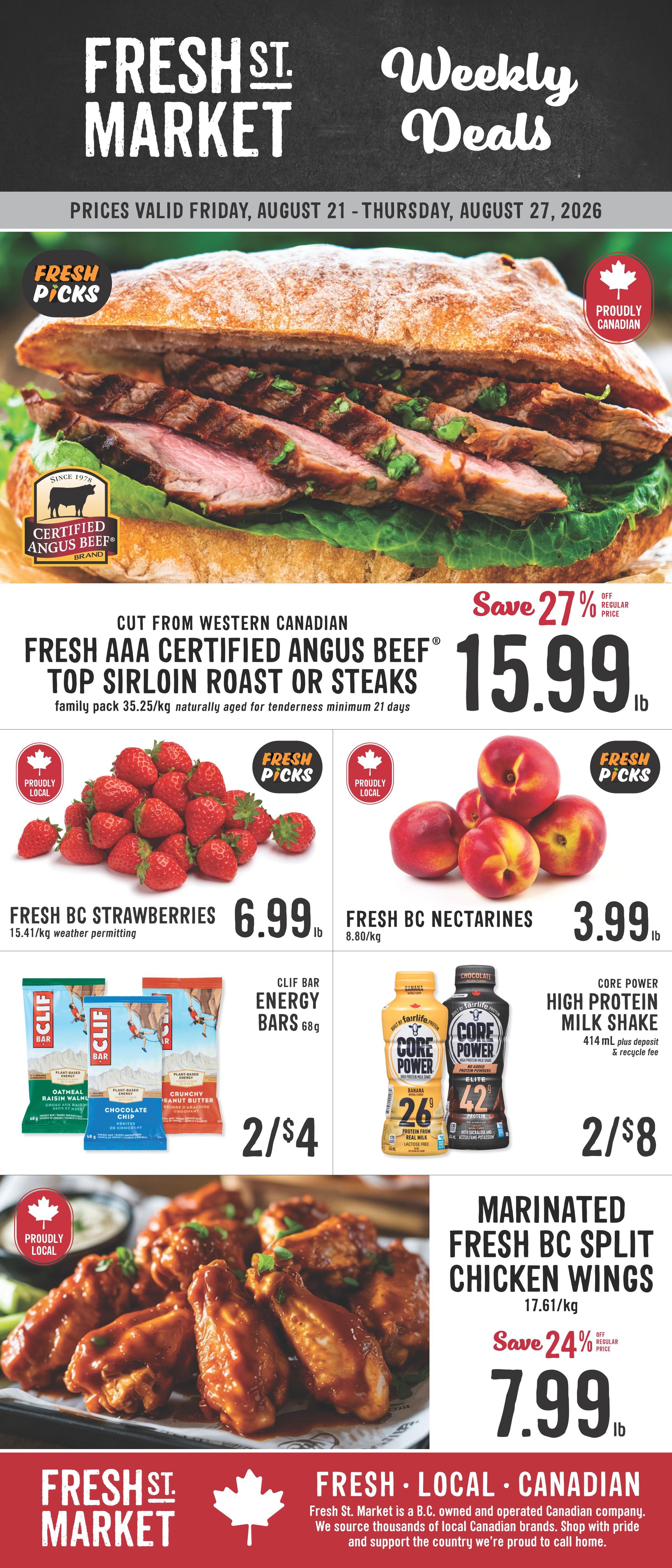 Fresh St. Market Flyer August 21 to 27