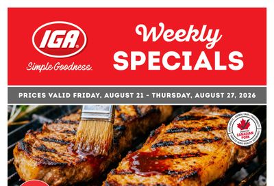 IGA Stores of BC Flyer August 21 to 27