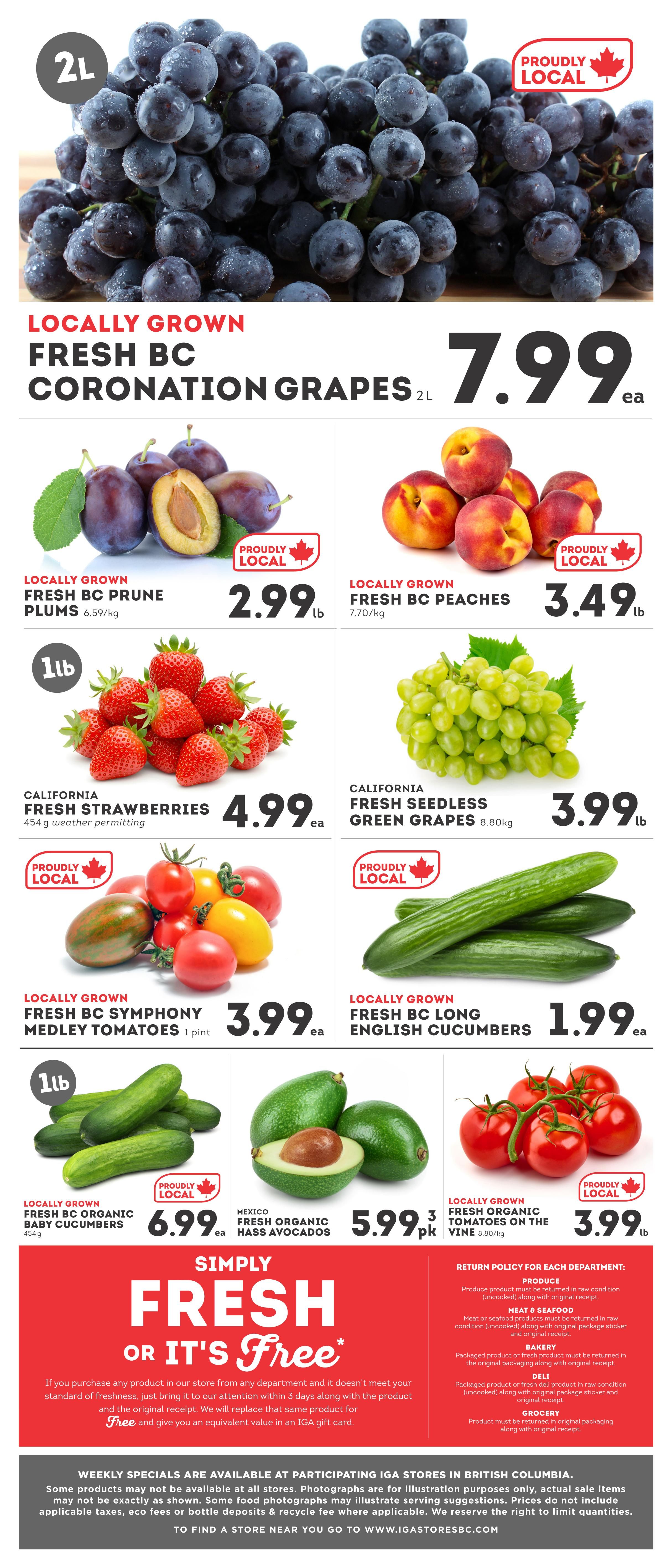 IGA Stores of BC Flyer August 21 to 27