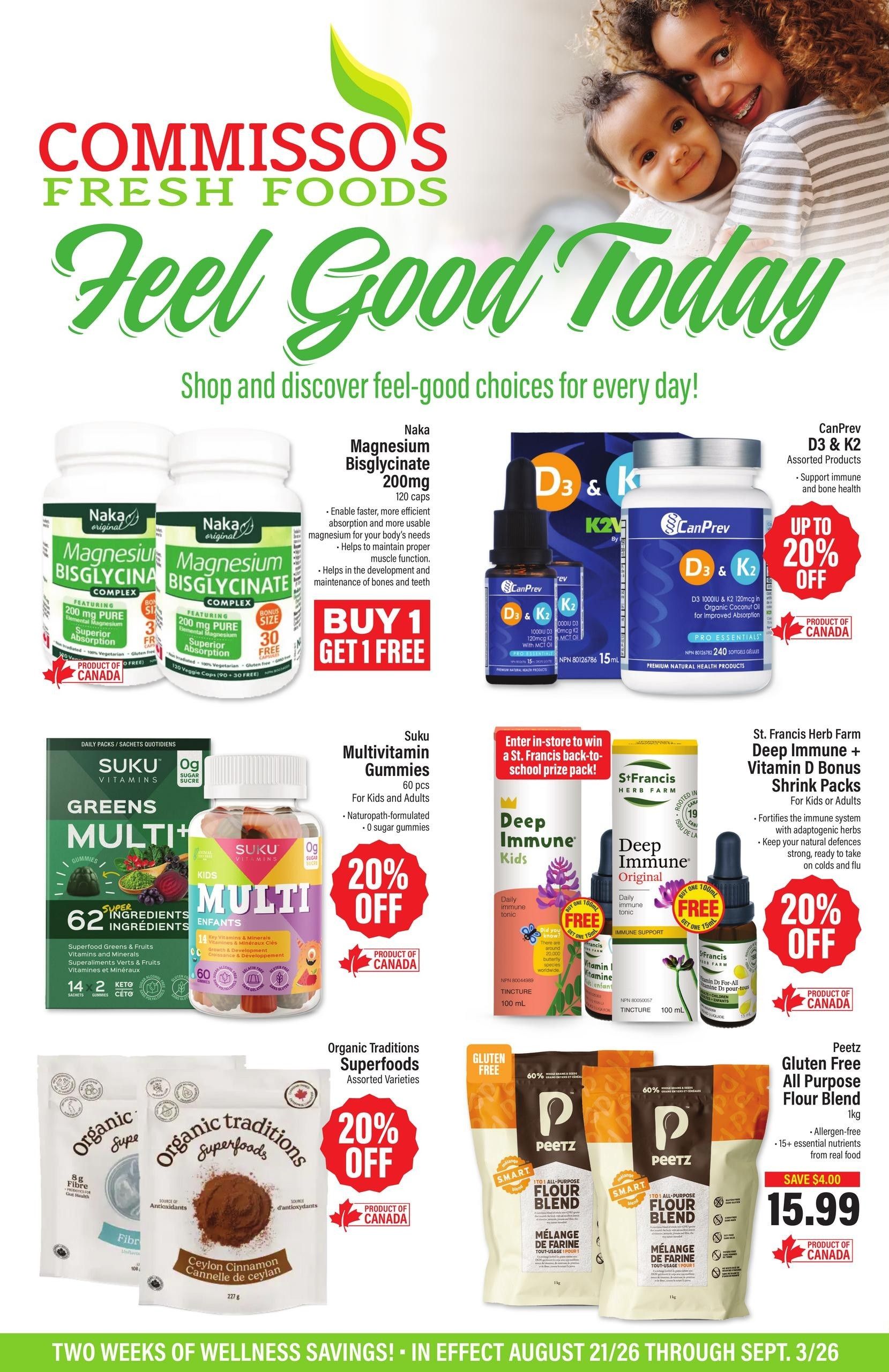 Commisso's Fresh Foods Wellness Flyer August 21 to September 3