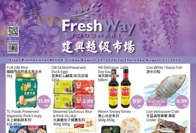 FreshWay Foodmart Flyer August 21 to 27