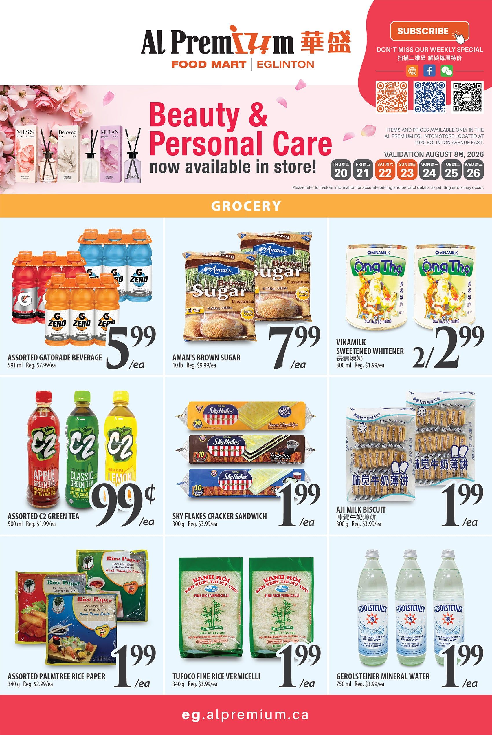 Al Premium Food Mart (Eglinton Ave.) Flyer August 20 to 26