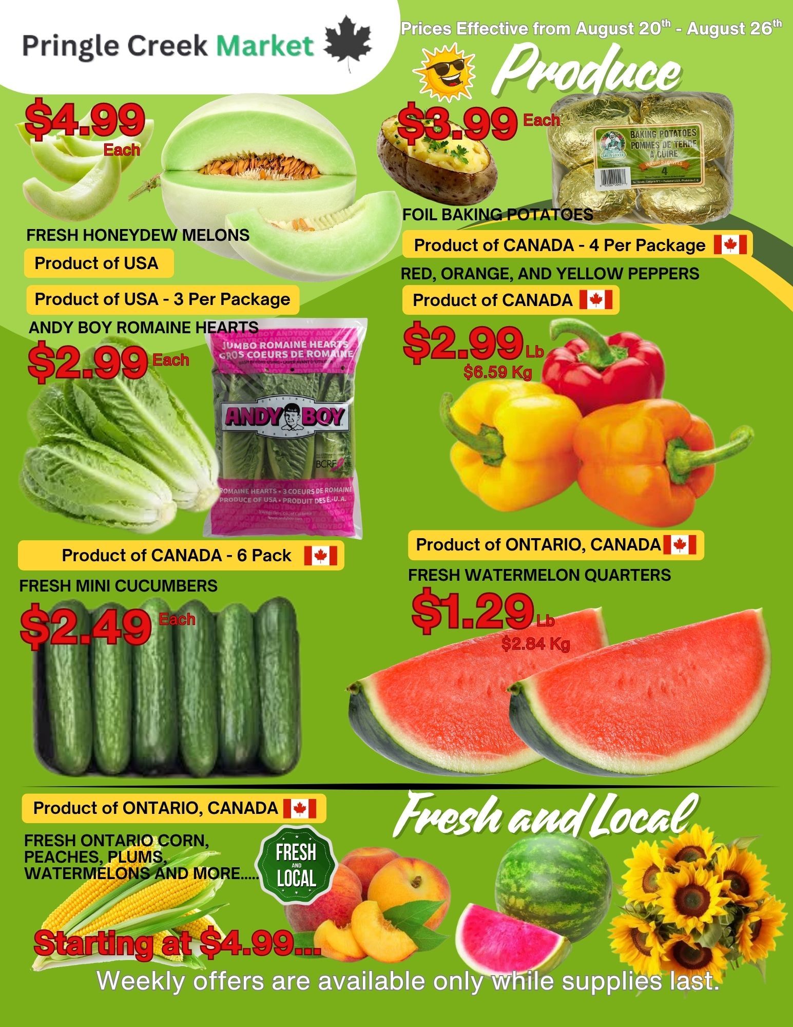 Pringle Creek Market Flyer August 20 to 26