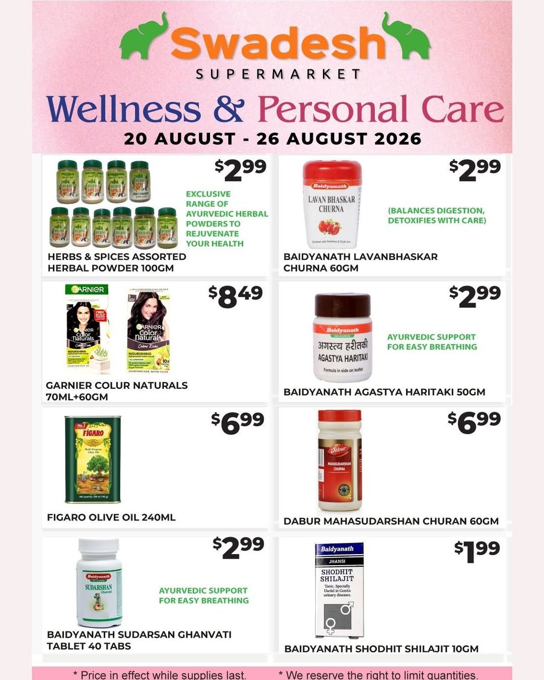Swadesh Supermarket Flyer August 20 to 26