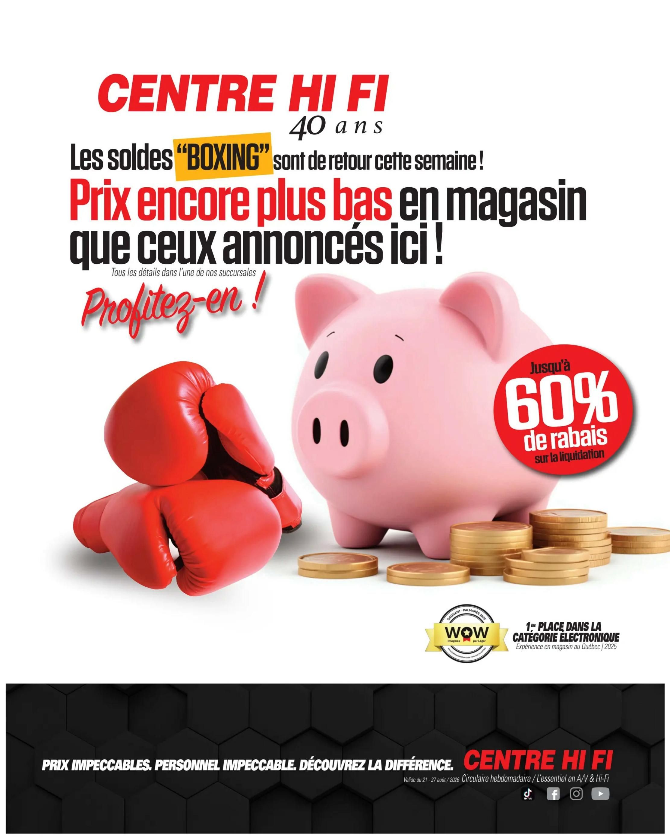 Centre Hi-Fi Flyer August 21 to 27