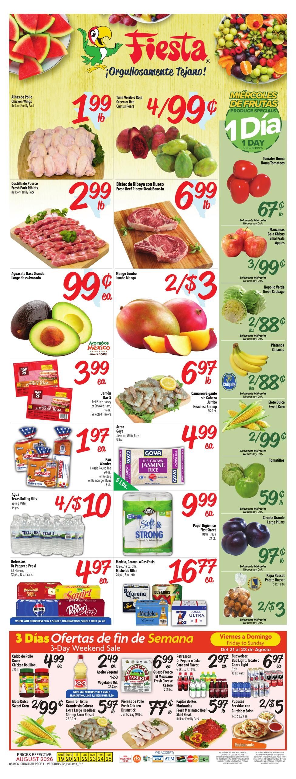 Fiesta Mart (Houston–Pearland Area, TX) Weekly Ad August 19 - 25, 2026