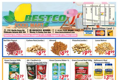 BestCo Food Mart (Etobicoke) Flyer August 21 to 27