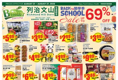 Btrust Supermarket (Richmond Hill) Flyer August 21 to 27