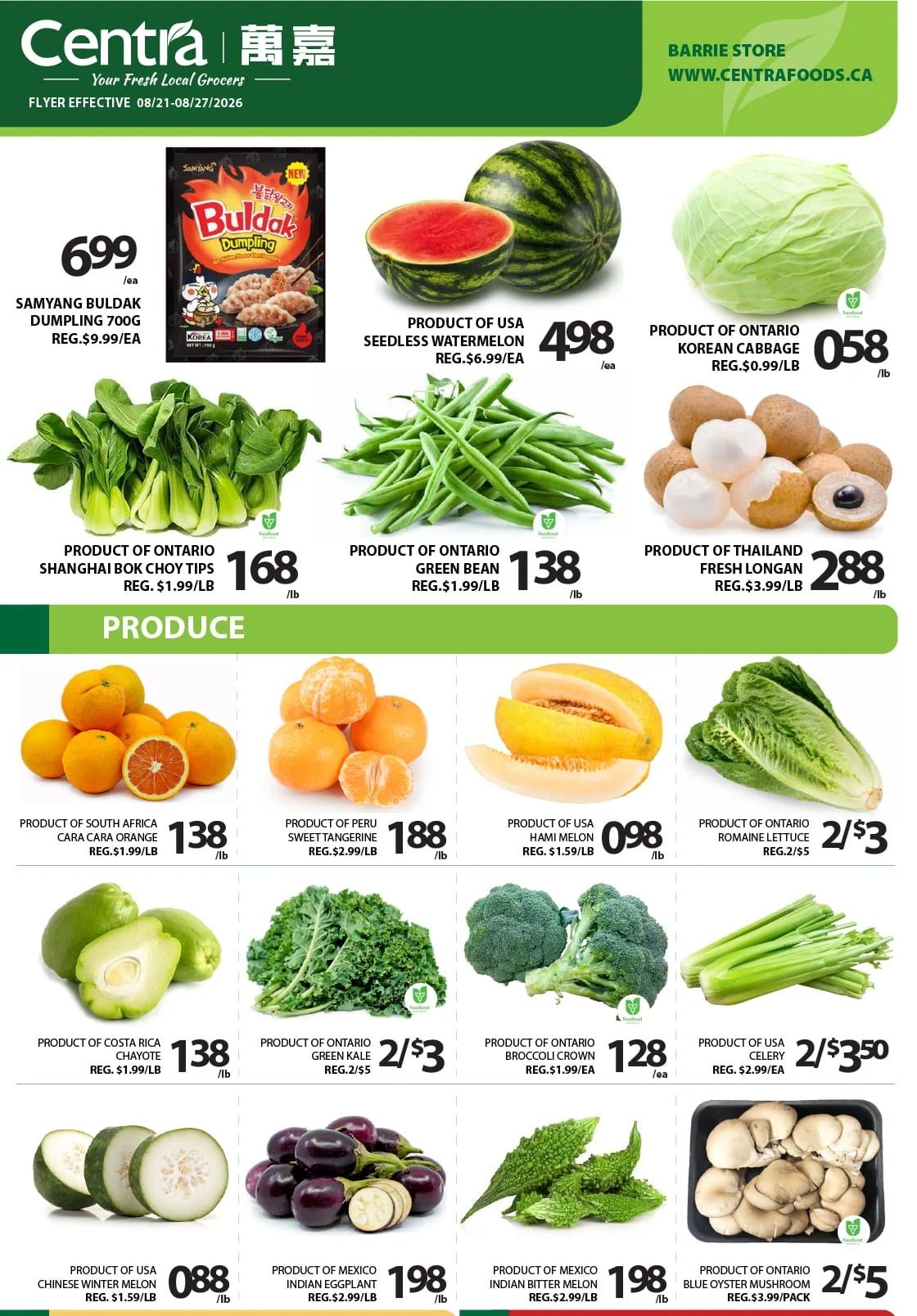 Centra Foods (Barrie) Flyer August 21 to 27