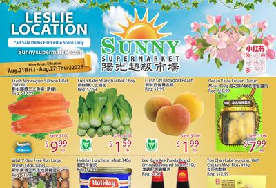 Sunny Supermarket (Leslie) Flyer August 21 to 27